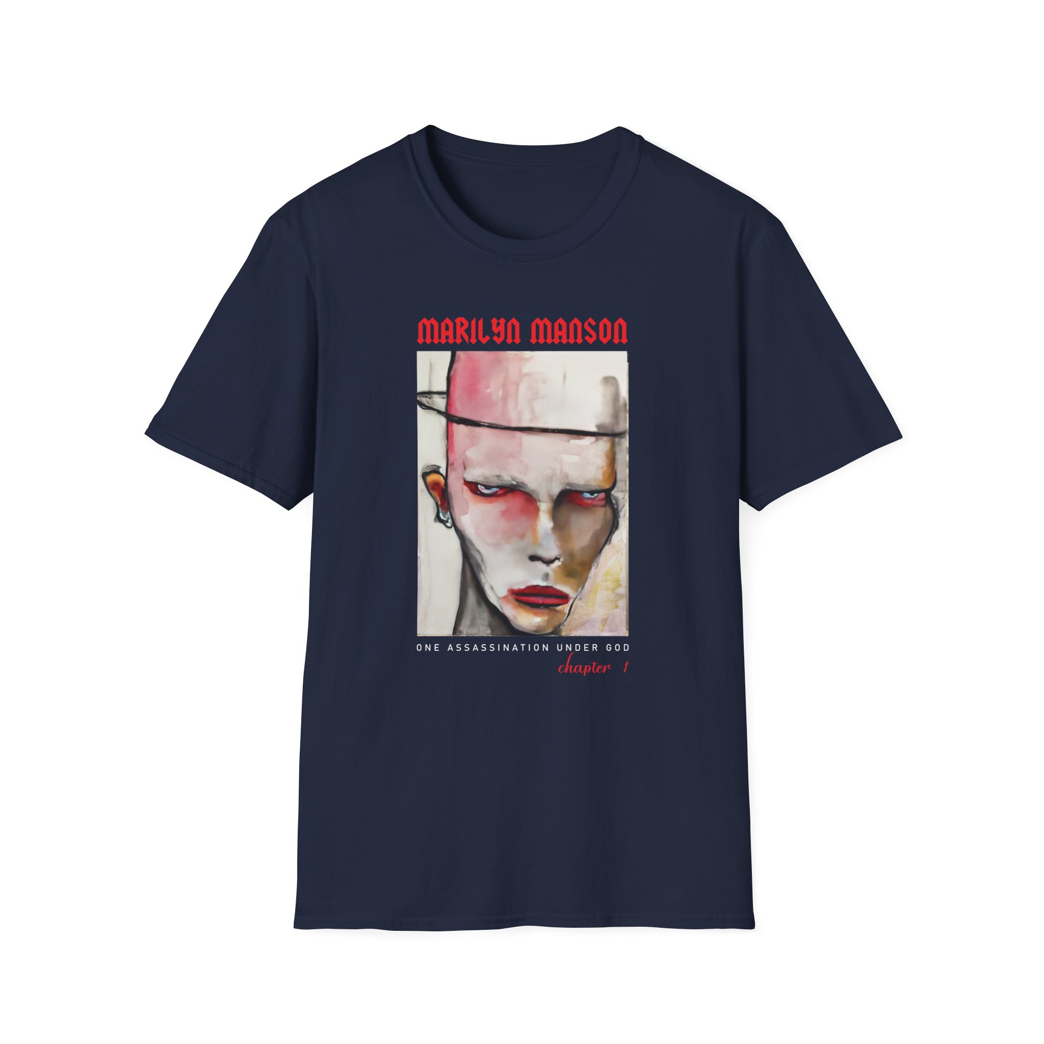 Marilyn Manson One Assassination Under God Unisex Softstyle T-Shirt