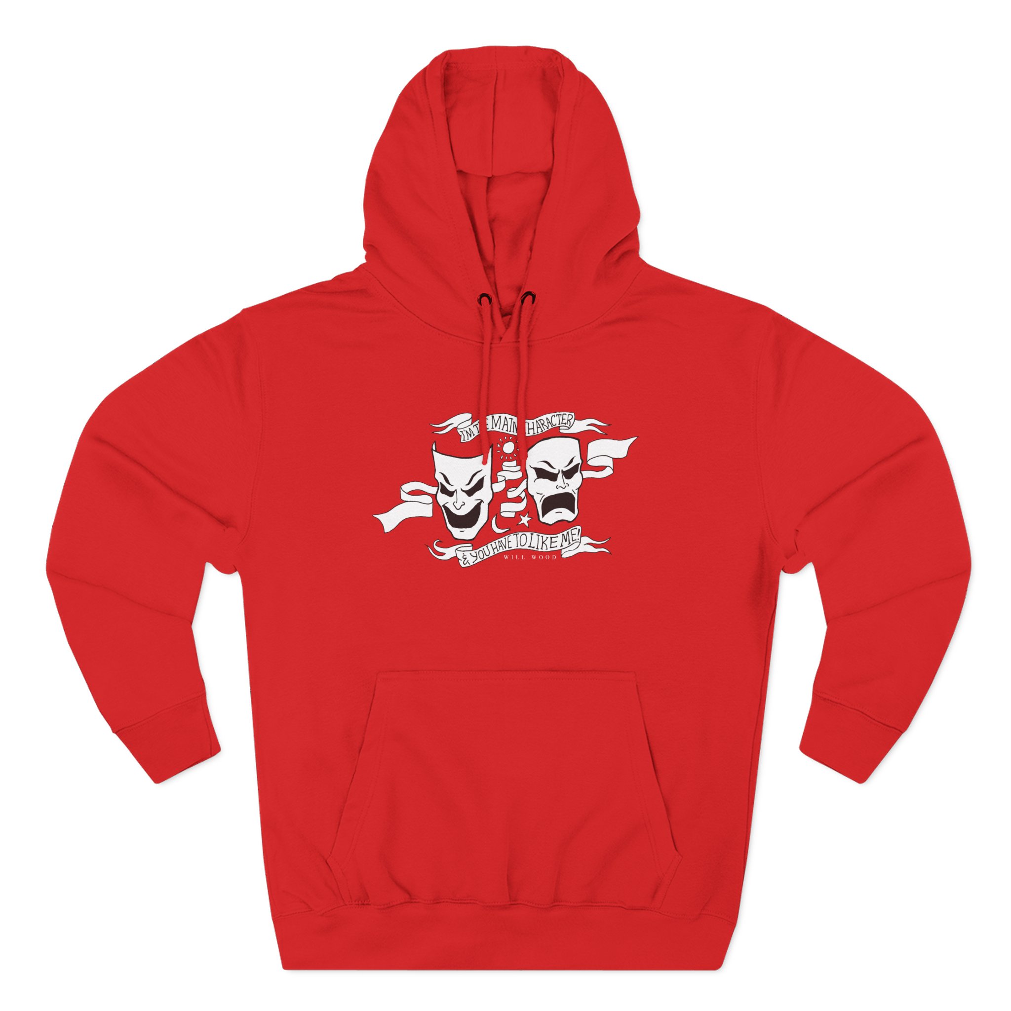 Will Wood the Main Character Three-Panel Fleece Hoodie