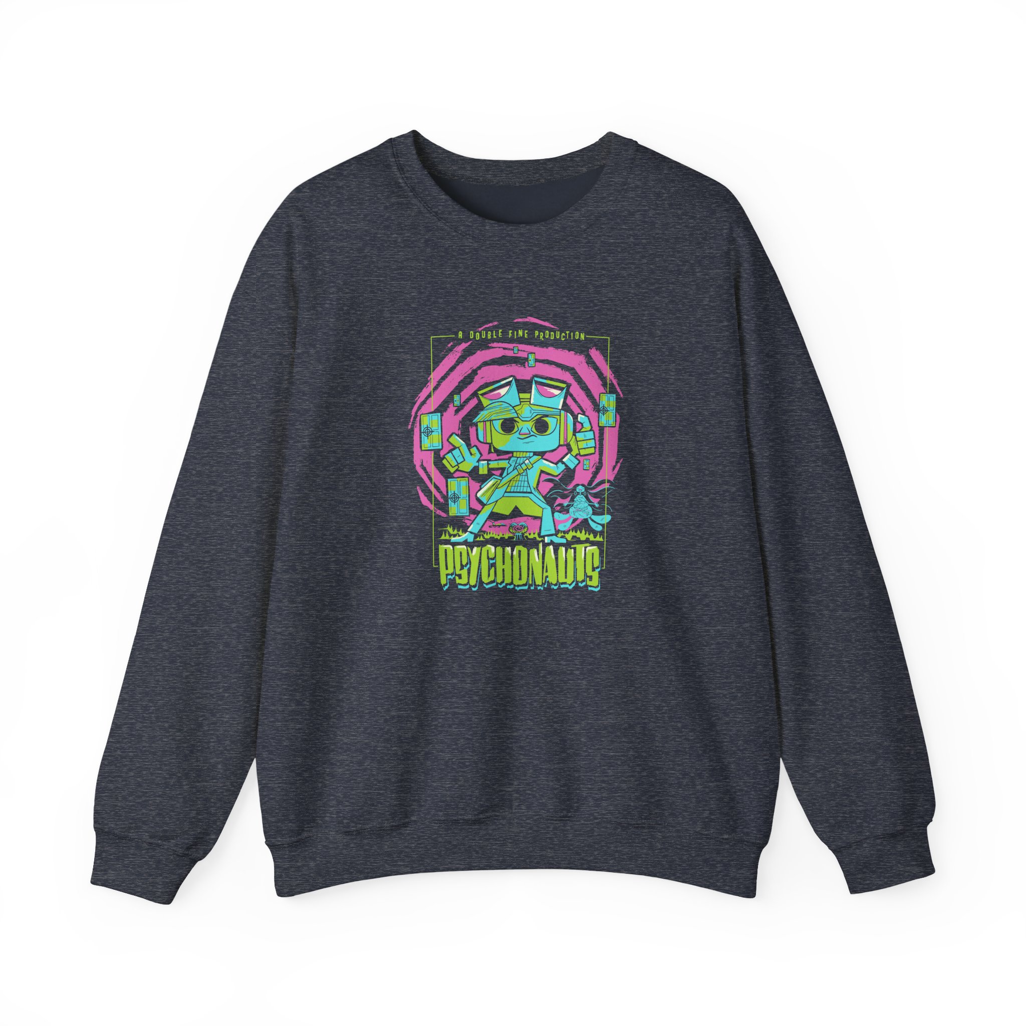 Double Fine Psychic Mystery Unisex Heavy Blendâ„¢ Crewneck Sweatshirt