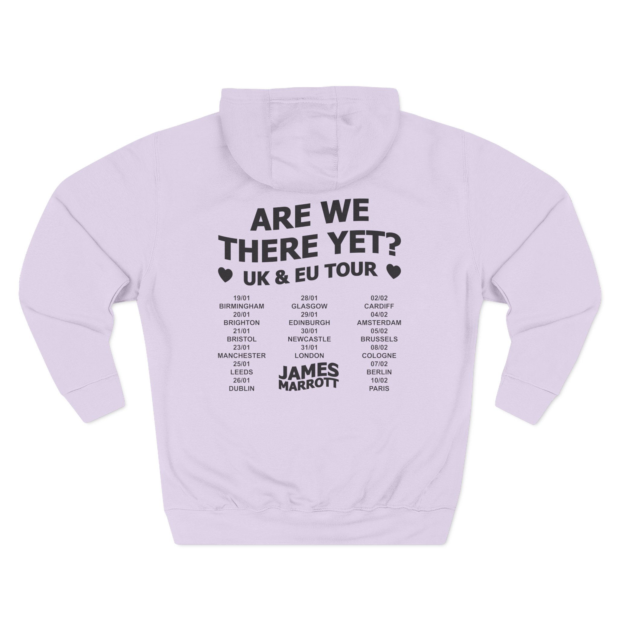 James Marriott 2024 Tour Logo Three-Panel Fleece Hoodie