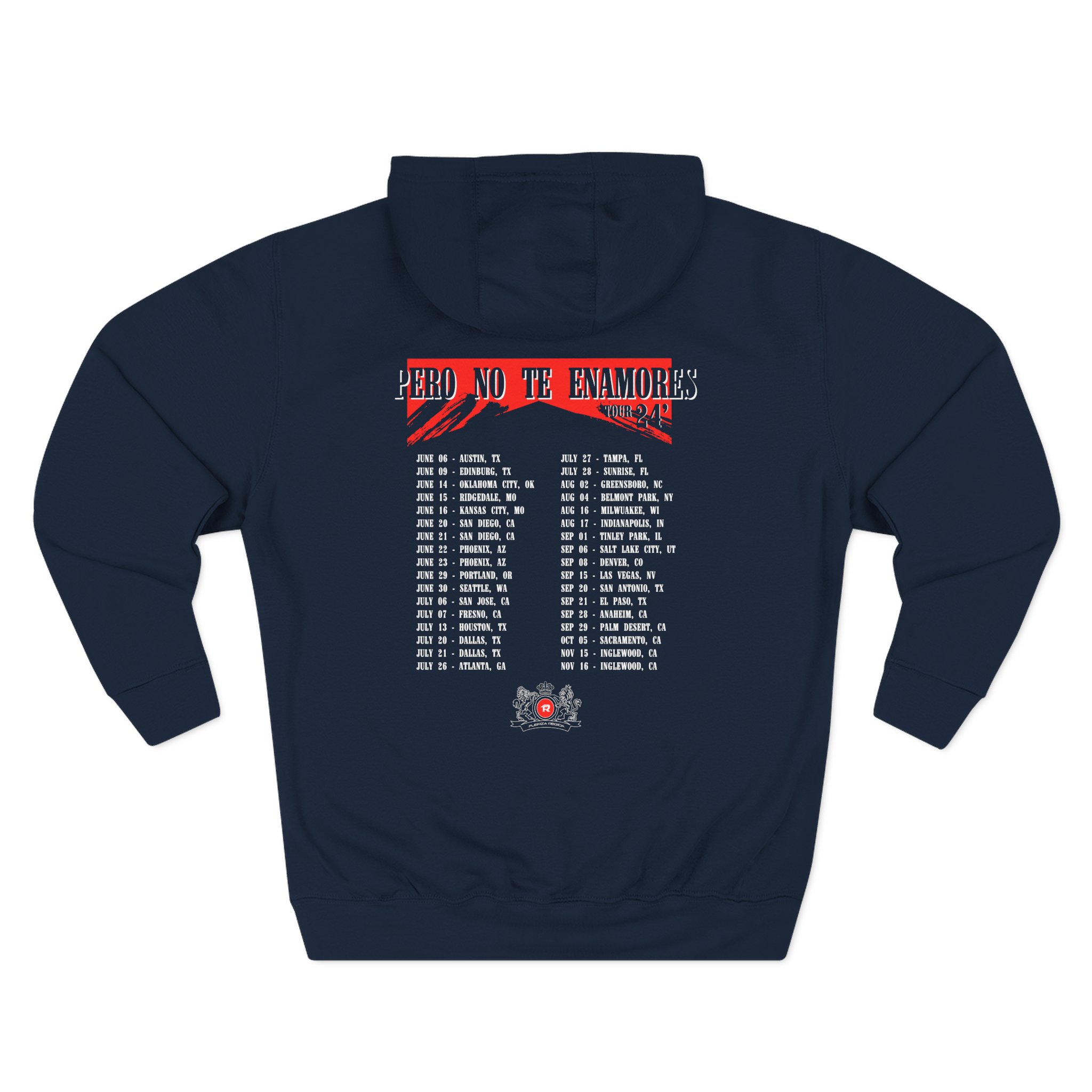 Fuerza Regida Fr Tour Dates Three-Panel Fleece Hoodie