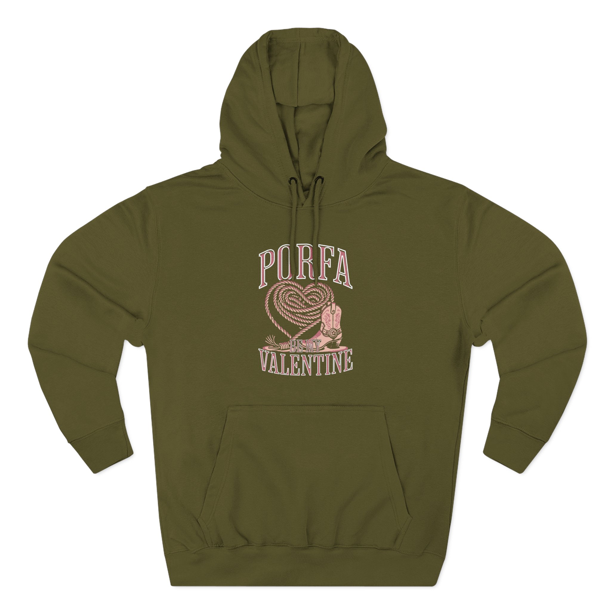 Porfa Be My Valentine Three-Panel Fleece Hoodie