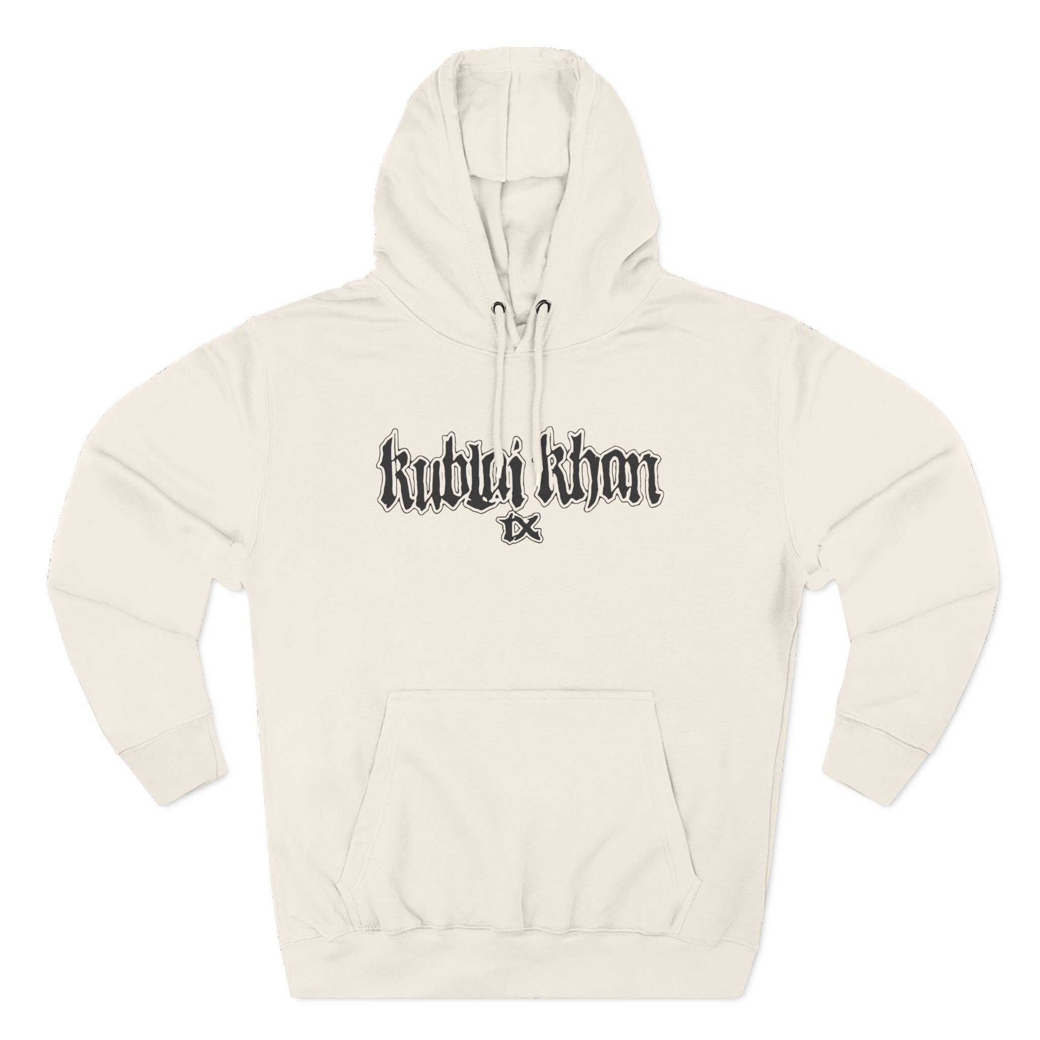 Kublai Khan - Let the Balls Swing Natural Three-Panel Fleece Hoodie