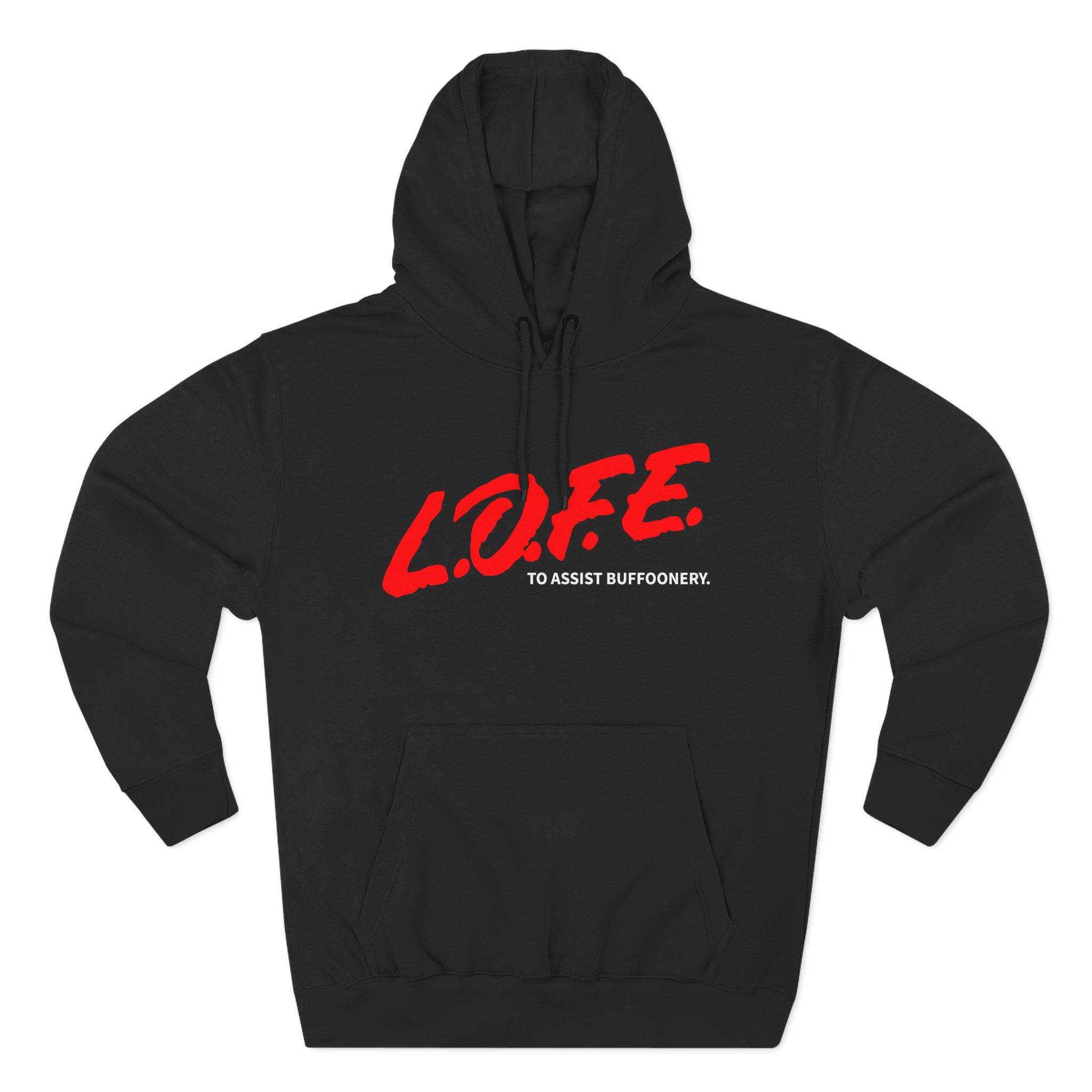 Lofe to Assist Buffoonery Three-Panel Fleece Hoodie