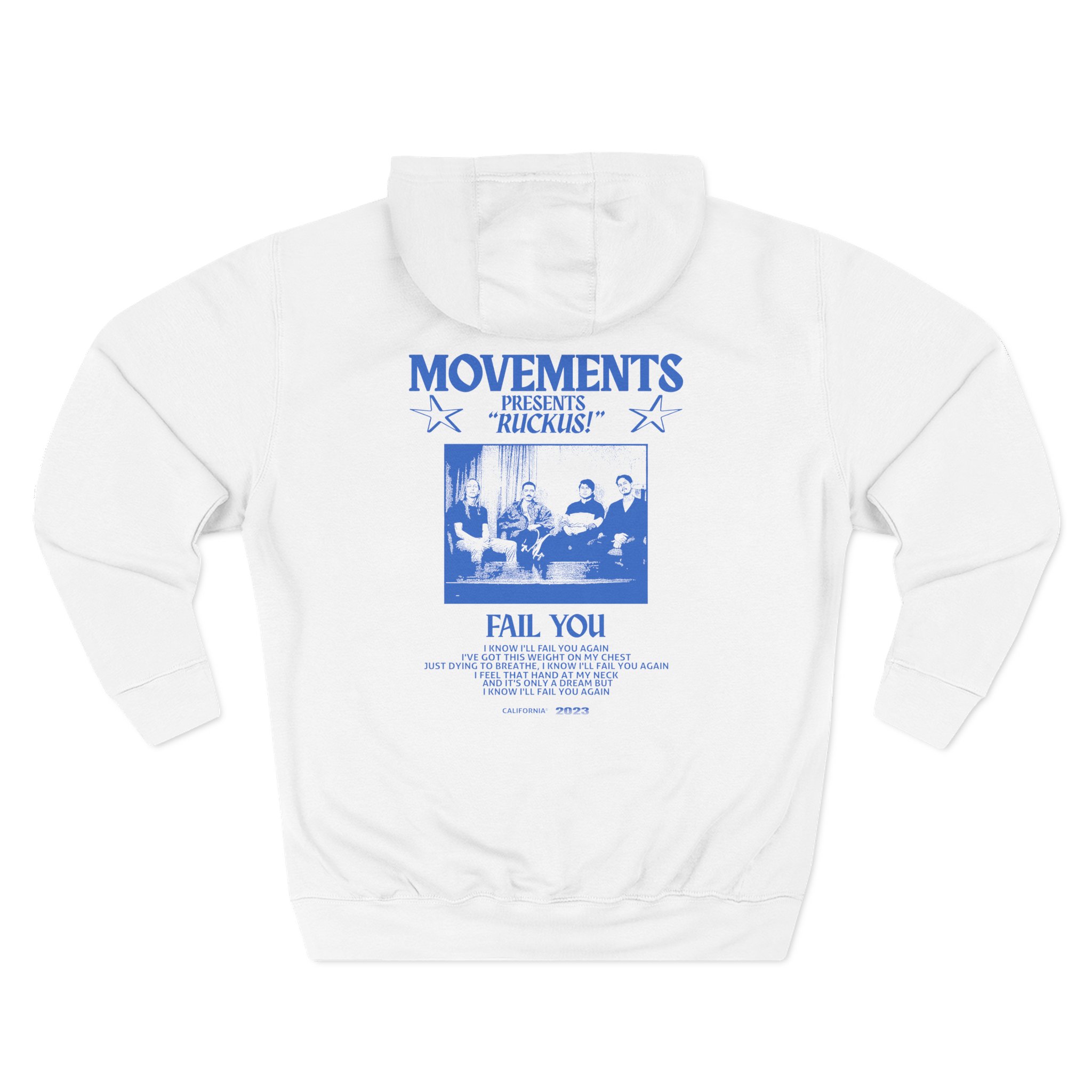Movements Fail You Photo Three-Panel Fleece Hoodie