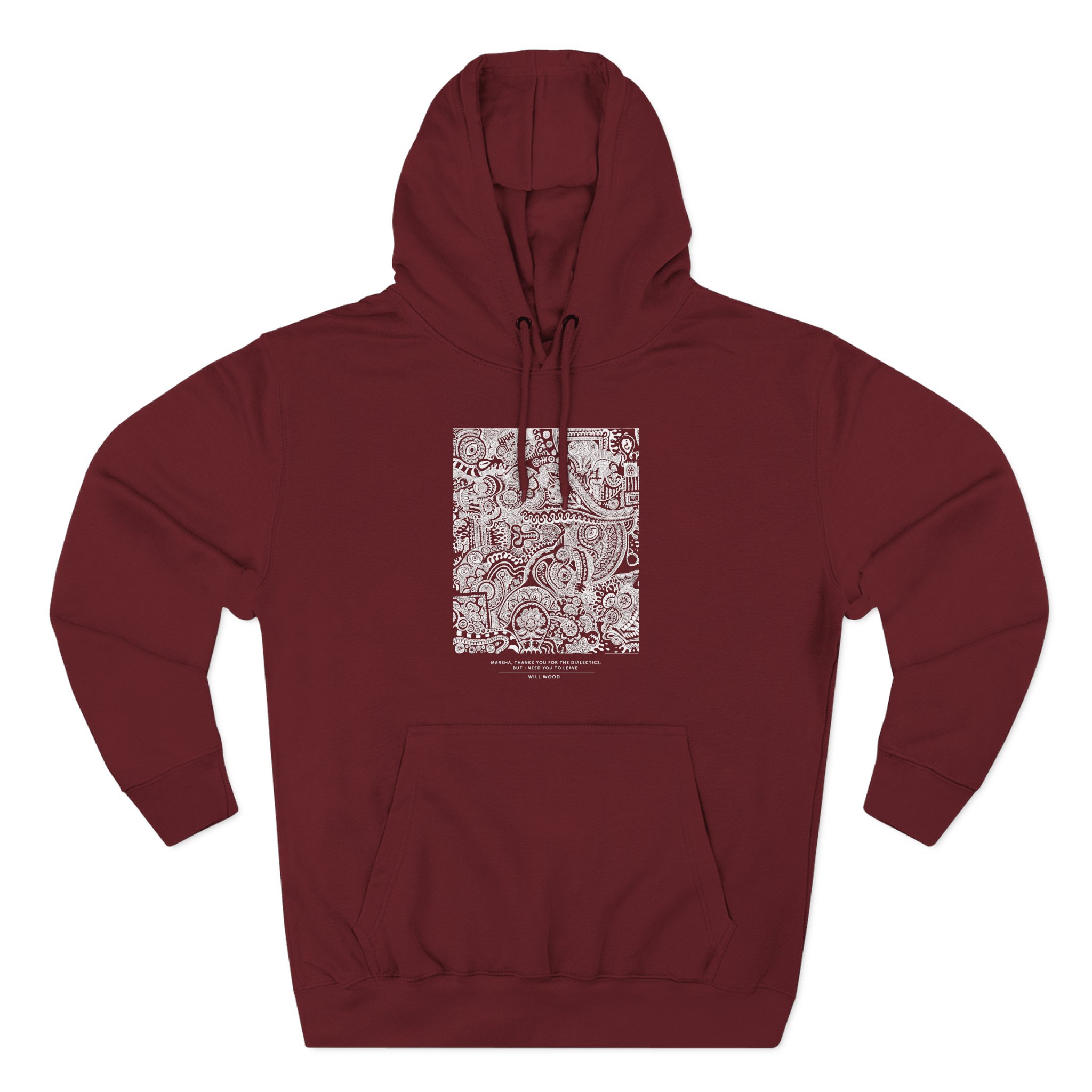 Will Wood Marsha, Thankk You... Three-Panel Fleece Hoodie