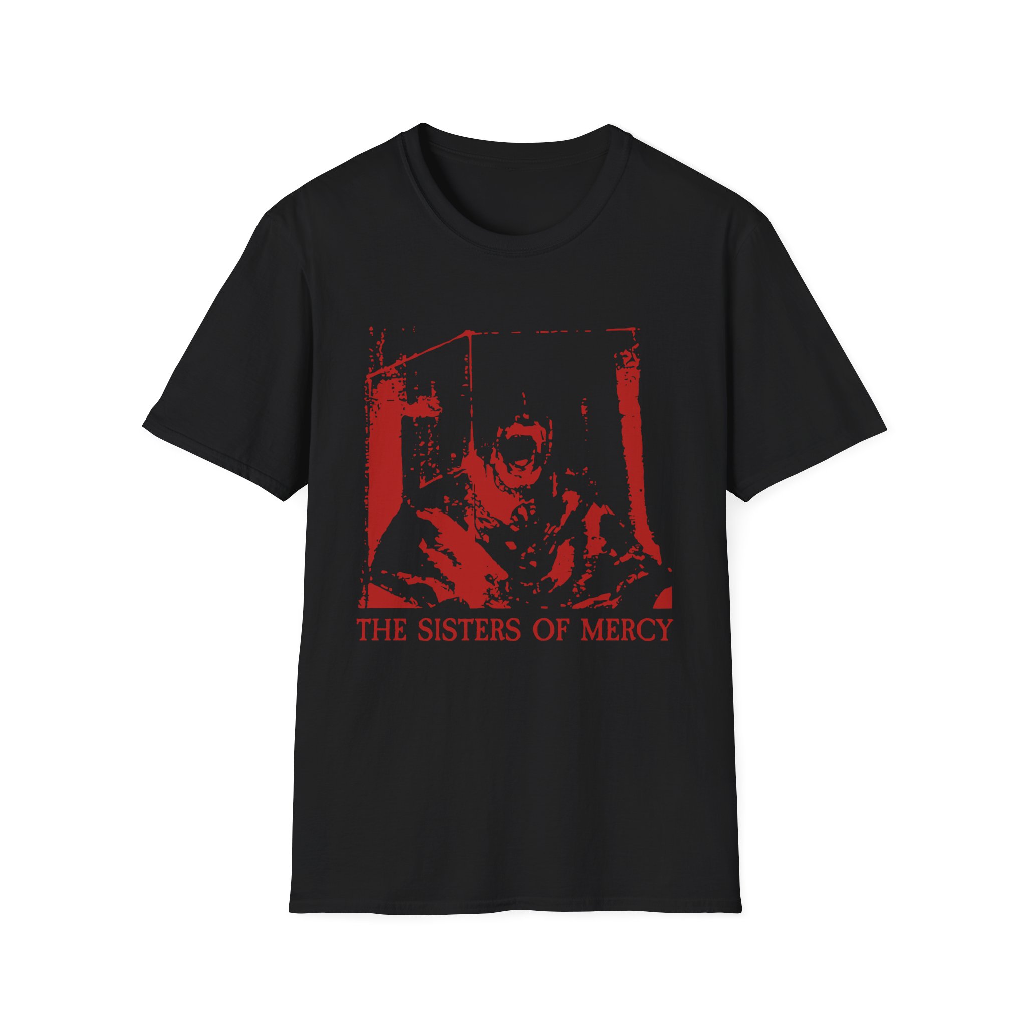 The Sisters Of Mercy Red Scream Unisex Softstyle T-Shirt
