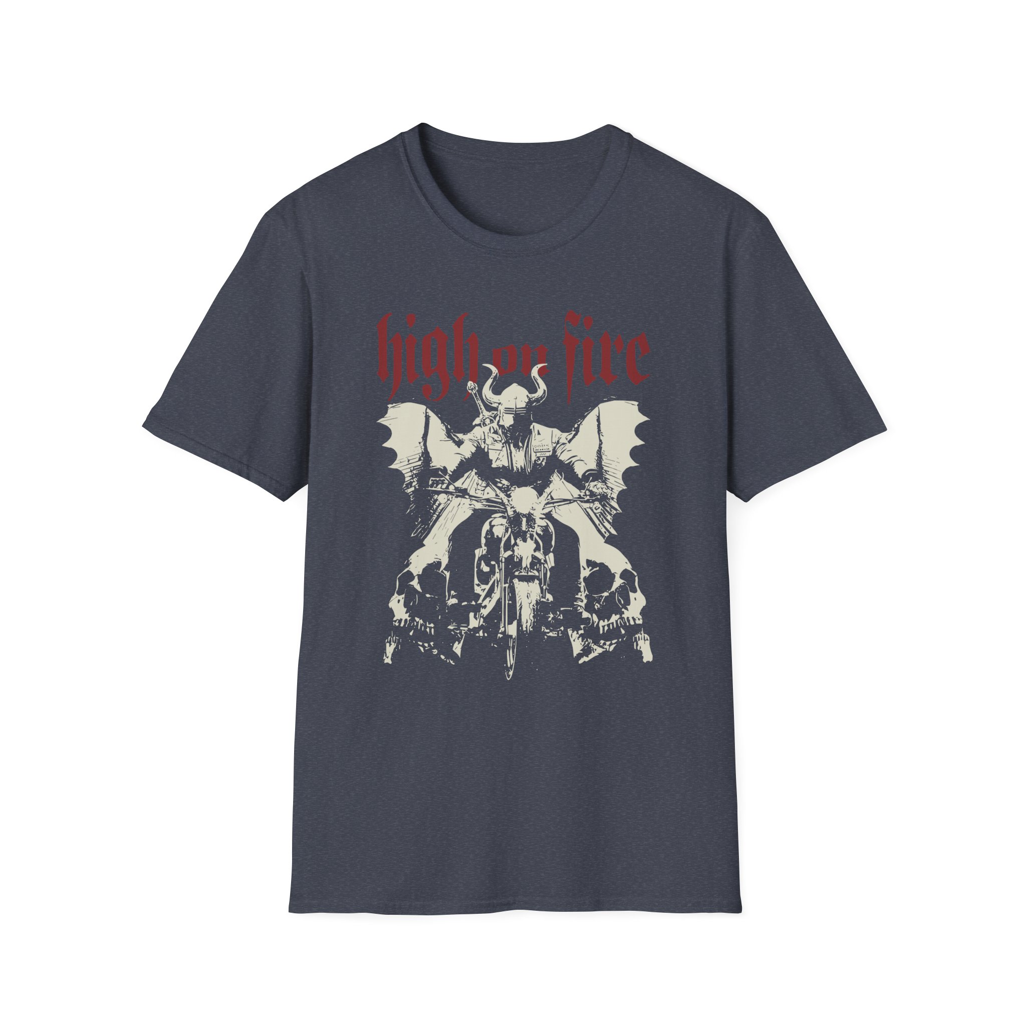 High on Fire Biker Unisex Softstyle T-Shirt