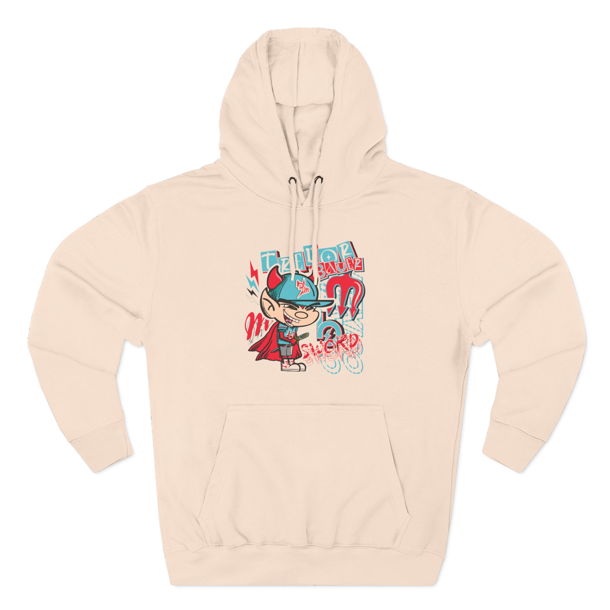 Trevor Bauer Diablo's Cartoon Three-Panel Fleece Hoodie