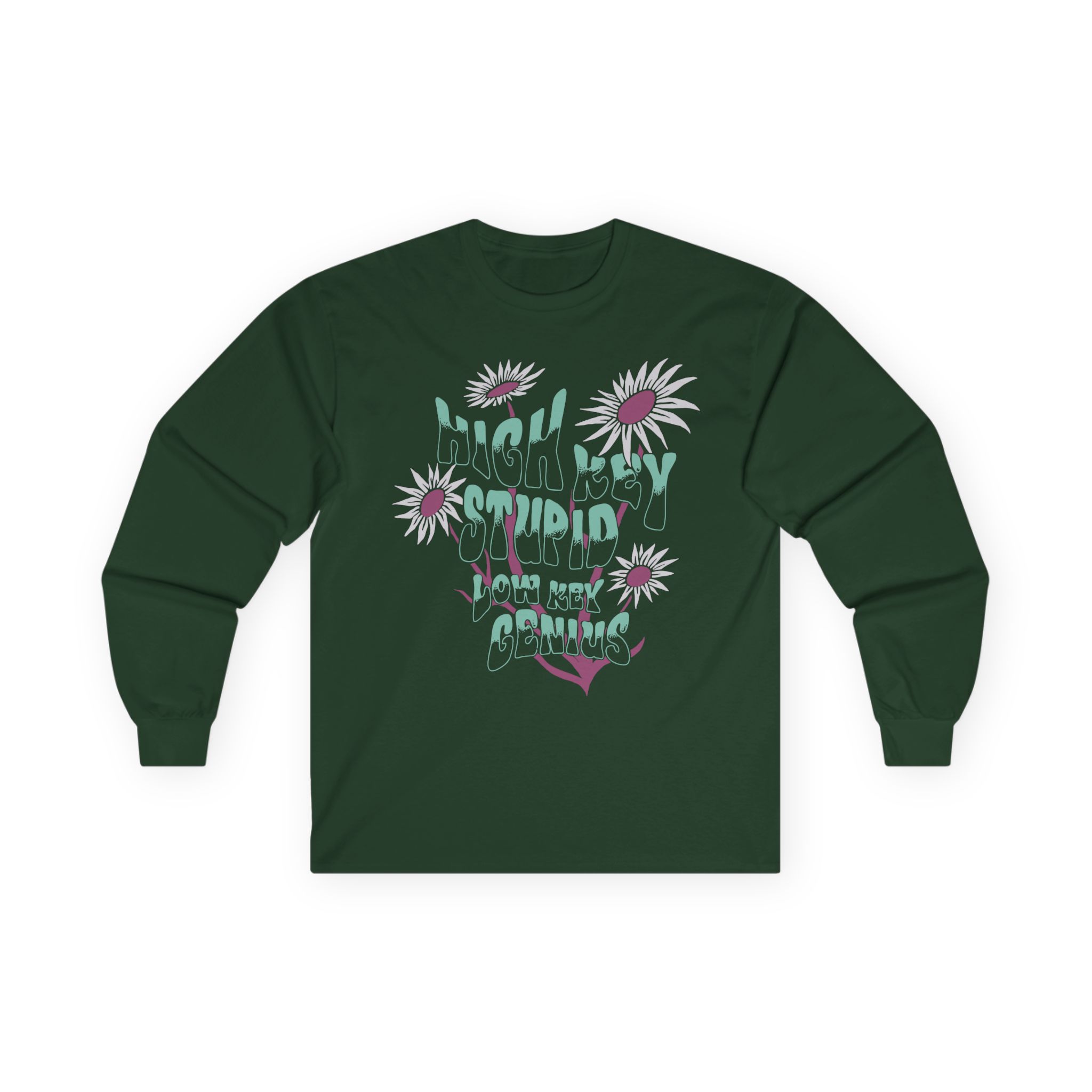 Kallmekris High Key Stupid Low Key Genius Unisex Ultra Cotton Long Sleeve Tee