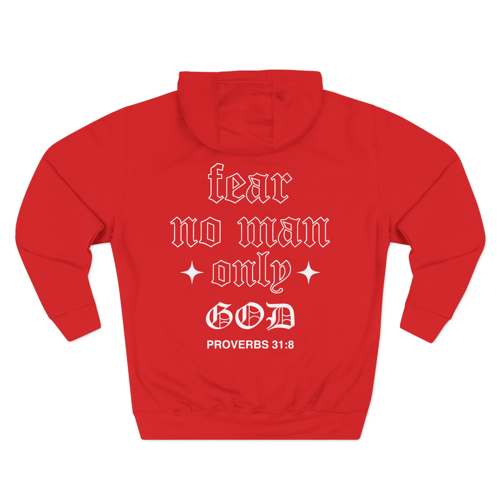 Ryan Garcia Fear No Man Only God Three-Panel Fleece Hoodie