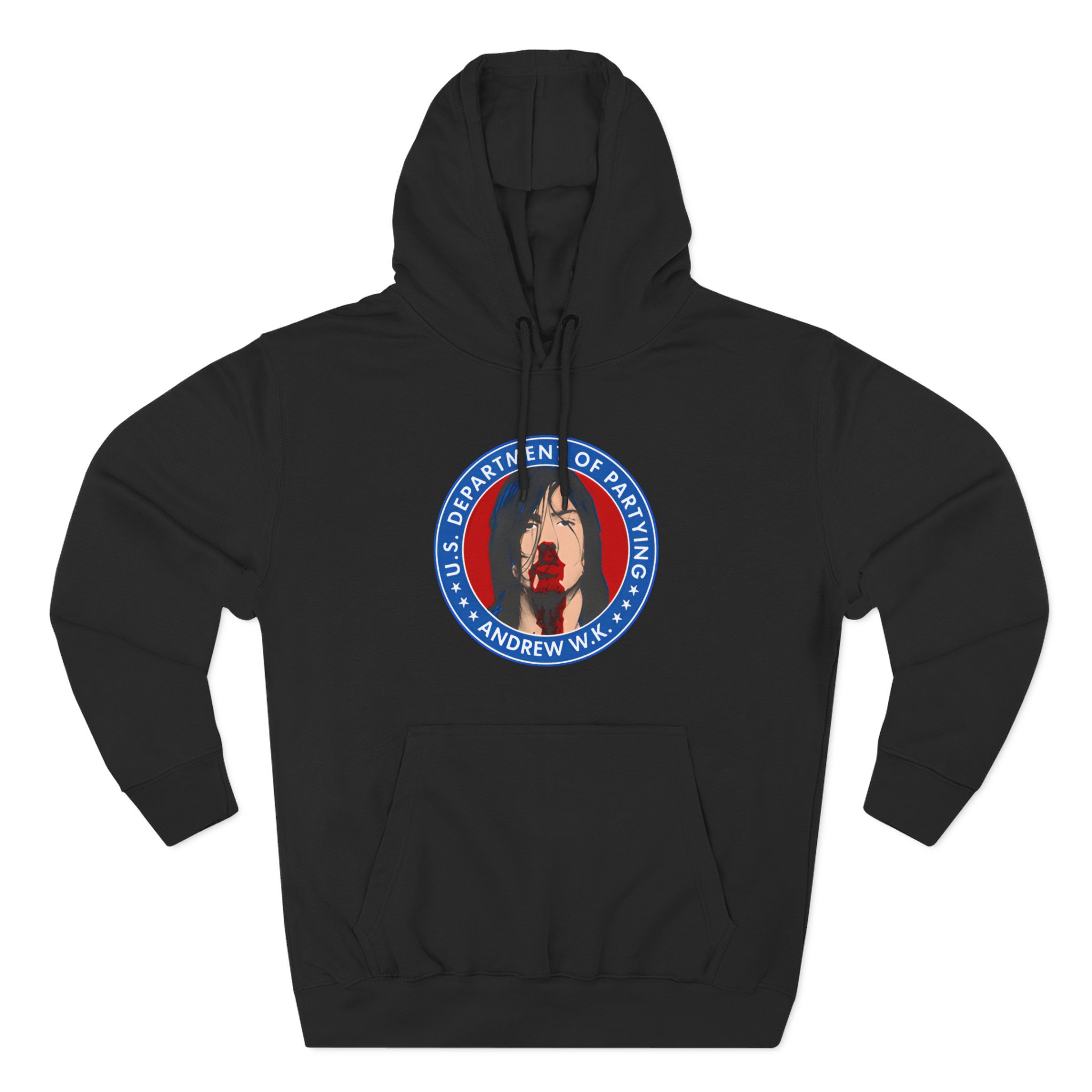 Andrew Wk Us Dept of Partying Three-Panel Fleece Hoodie
