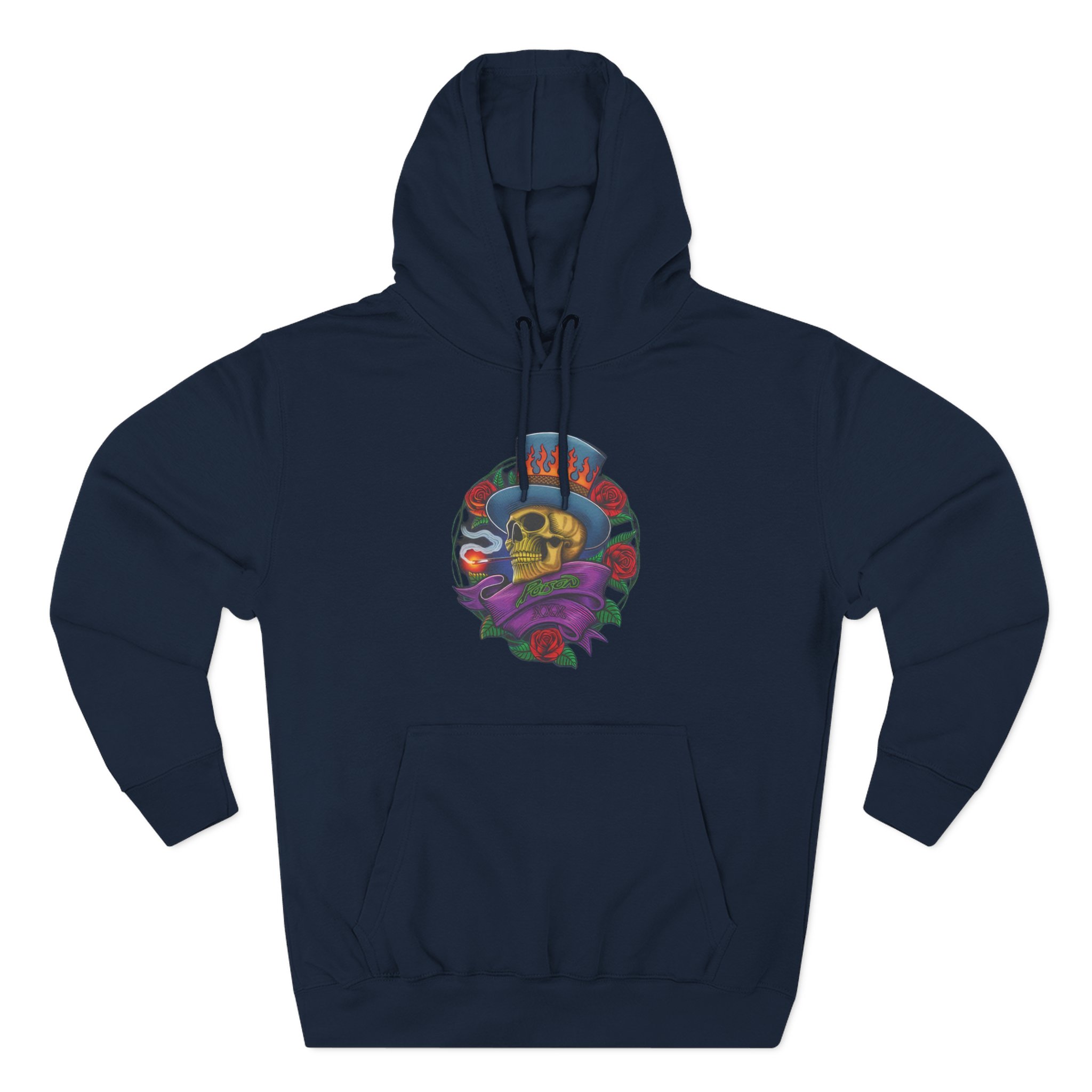 Poison Skull Three-Panel Fleece Hoodie
