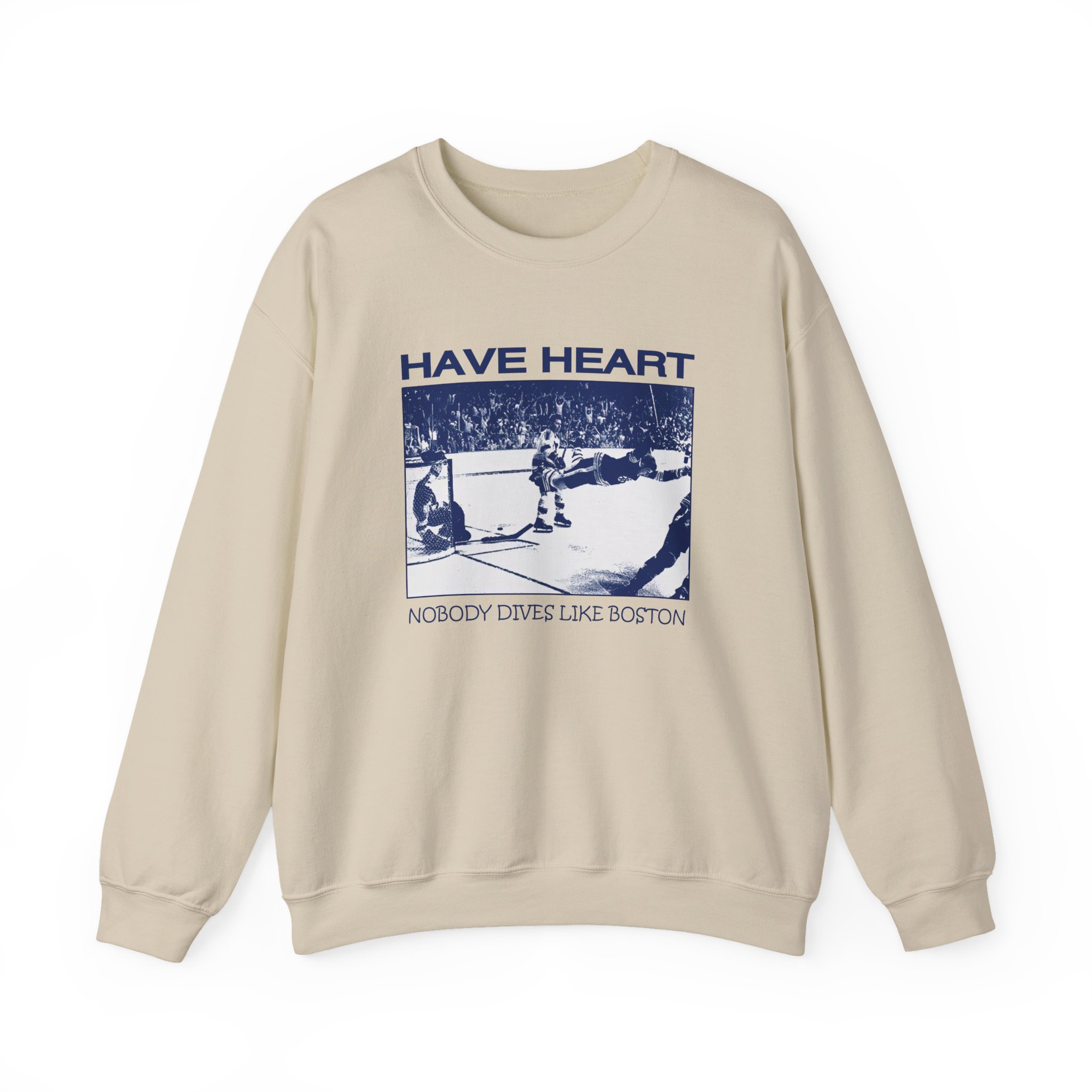 Have Heart Nobody Dives Like Boston Unisex Heavy Blendâ„¢ Crewneck Sweatshirt