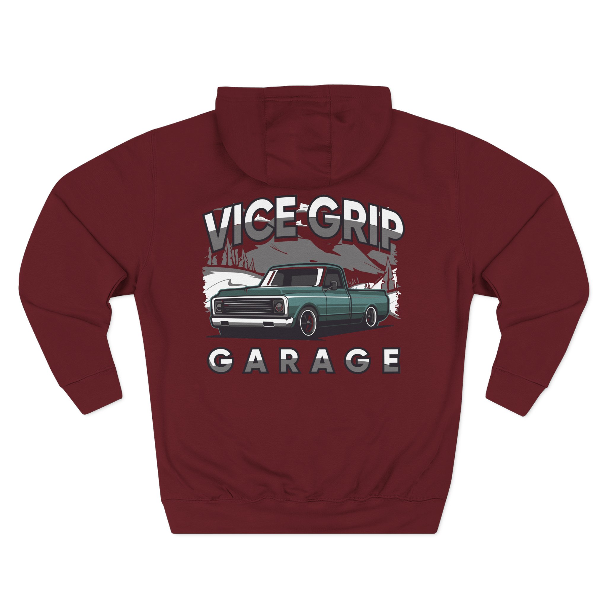 Vicegripgarage Winter Truck Three-Panel Fleece Hoodie