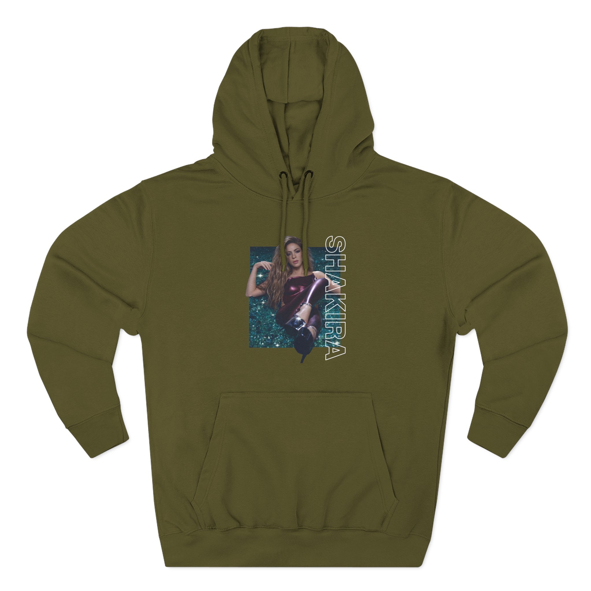 Shakira Emerald Three-Panel Fleece Hoodie