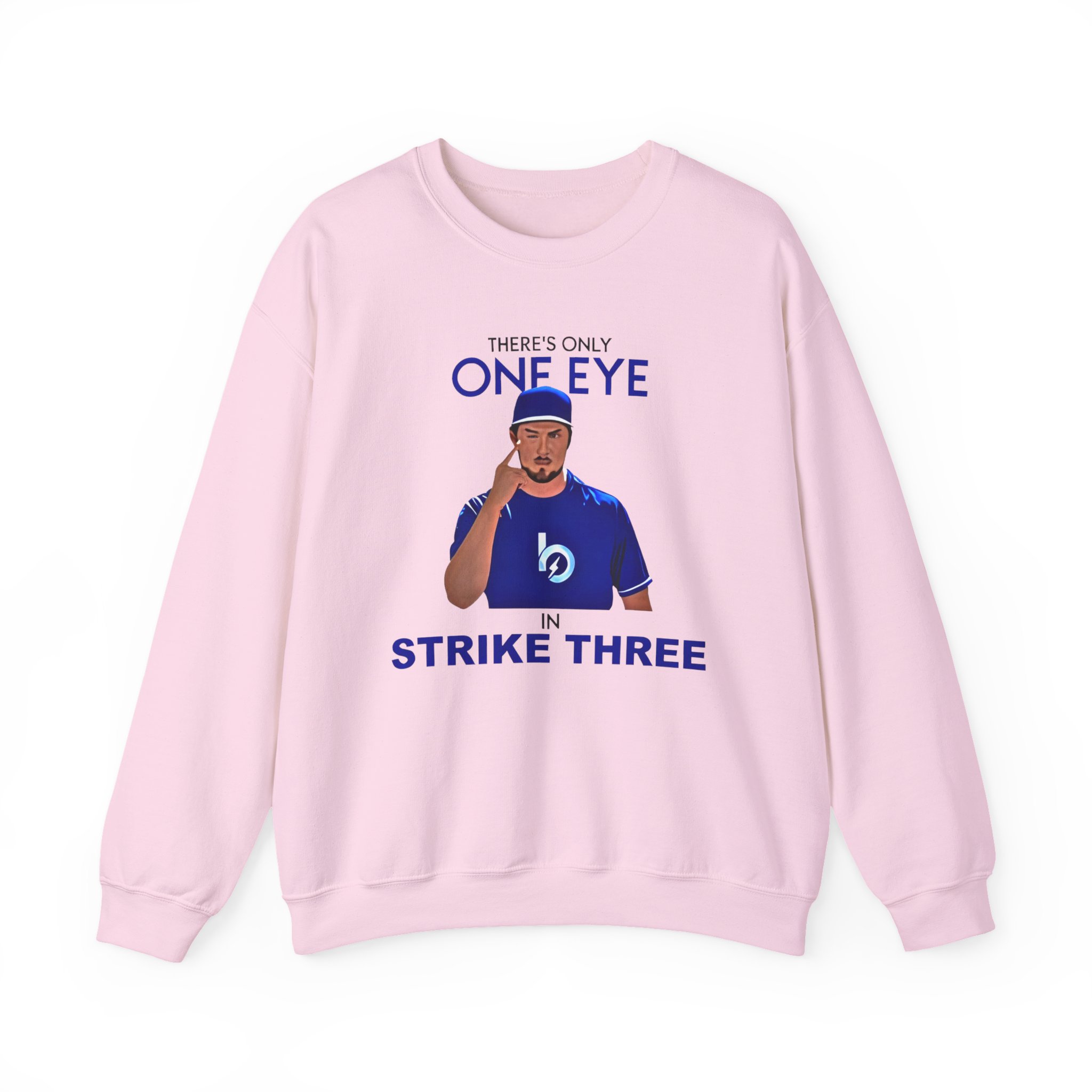 Trevor Bauer There’s Only One Eye in Strike Three Unisex Heavy Blend™ Crewneck Sweatshirt