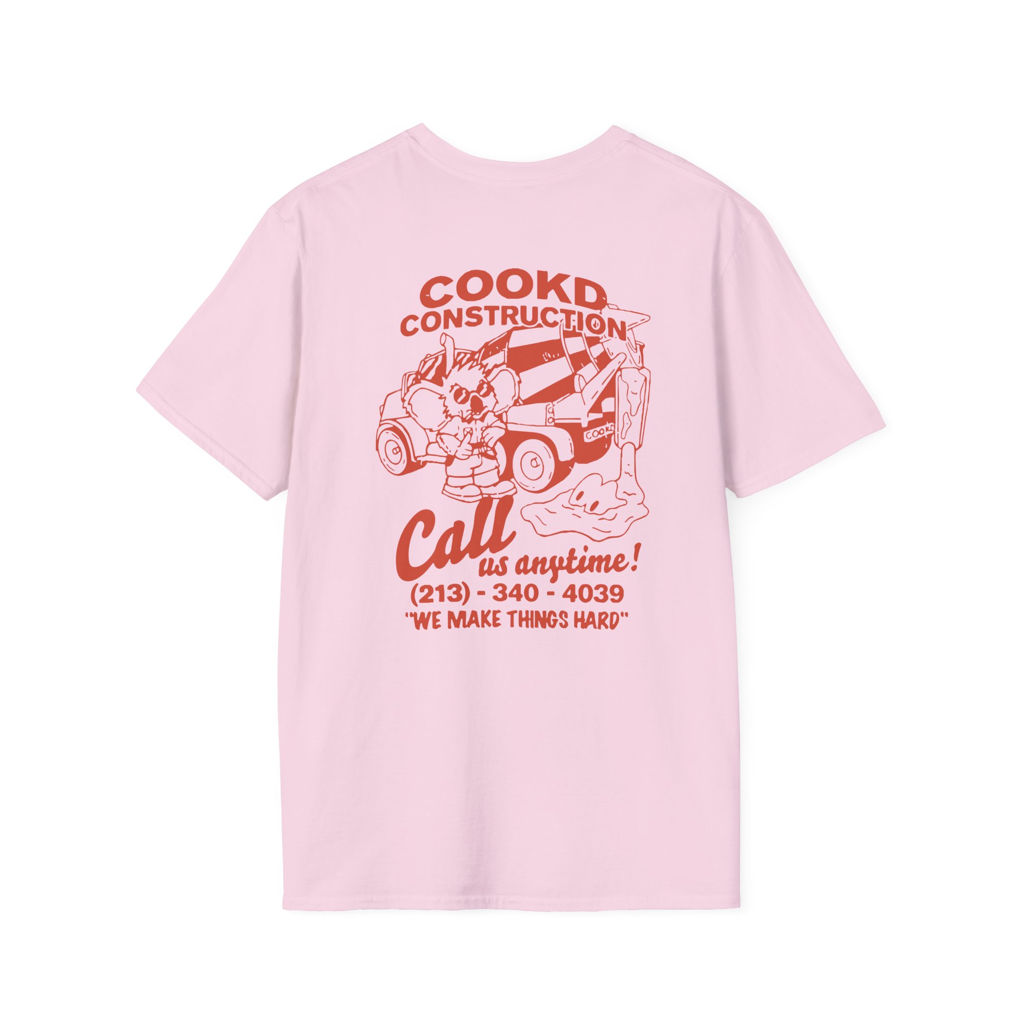 Cookd Construction Koala Unisex Softstyle T-Shirt