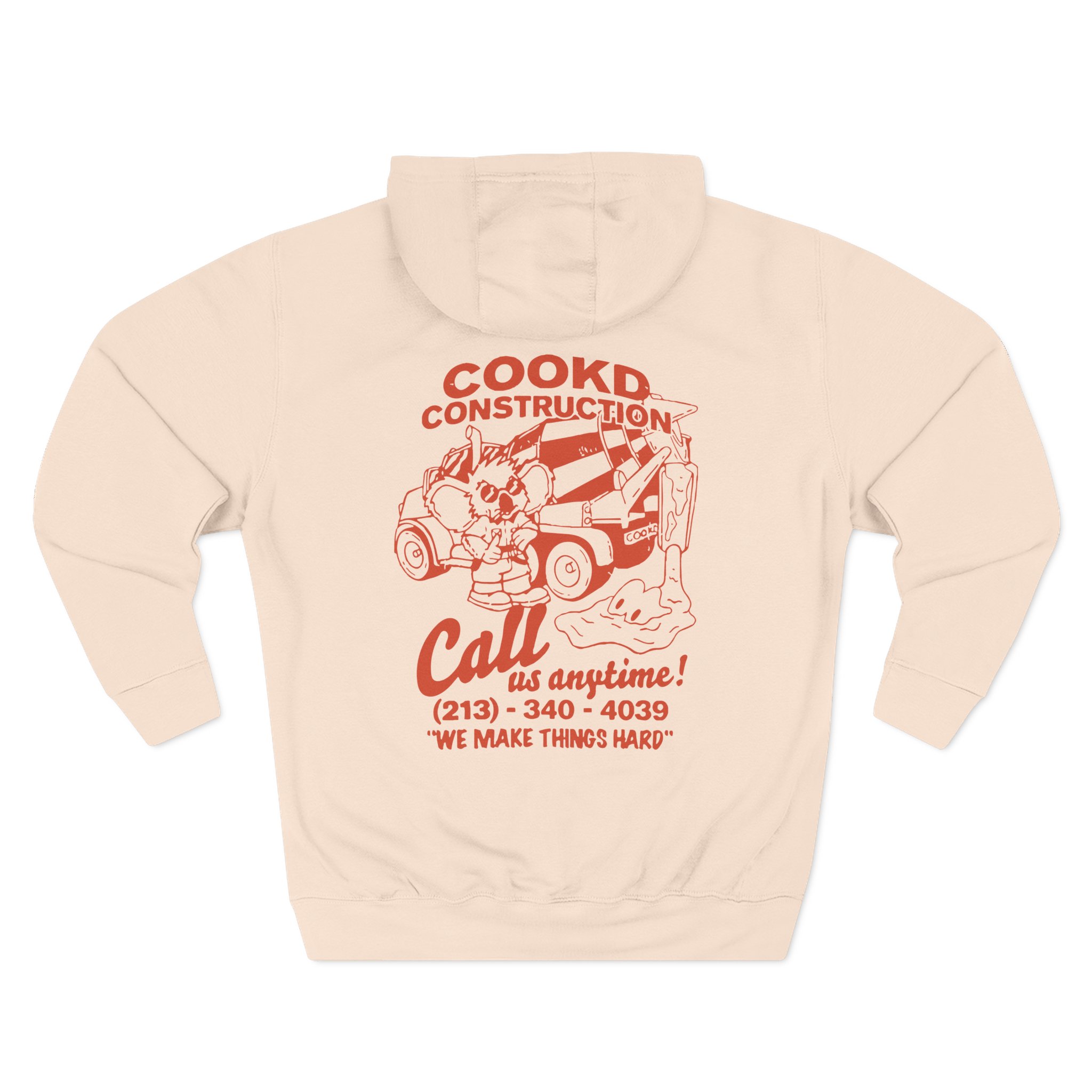 Cookd Construction Koala Three-Panel Fleece Hoodie