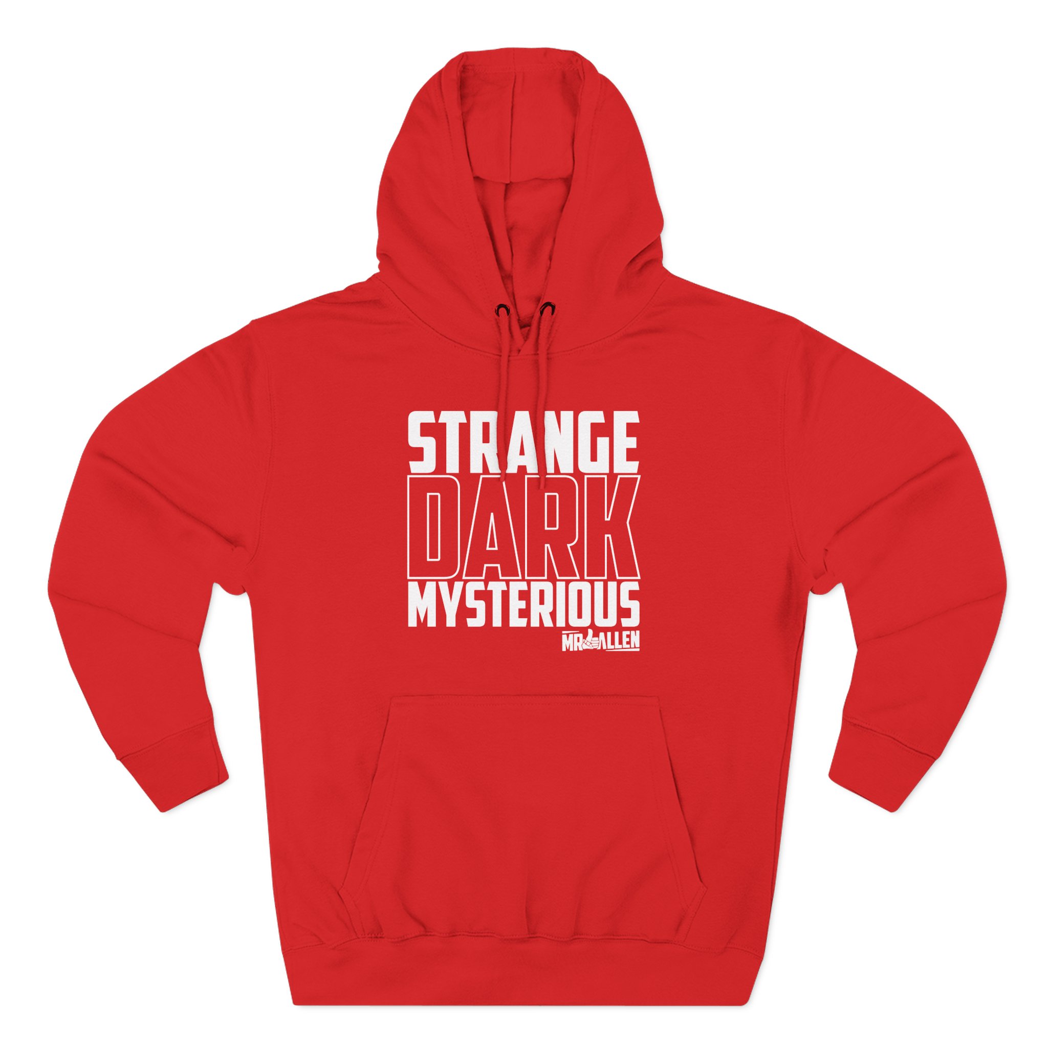 Mrballen Strange Dark Mysterious Three-Panel Fleece Hoodie