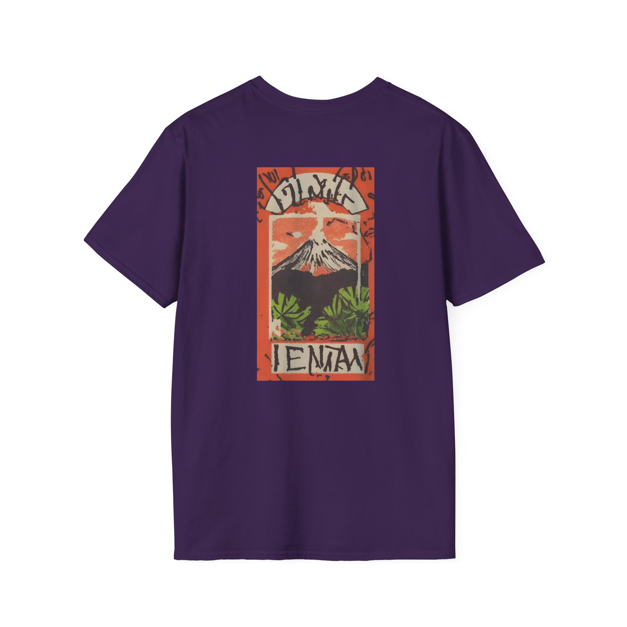 Jungle Volcano Art Unisex Softstyle T-Shirt