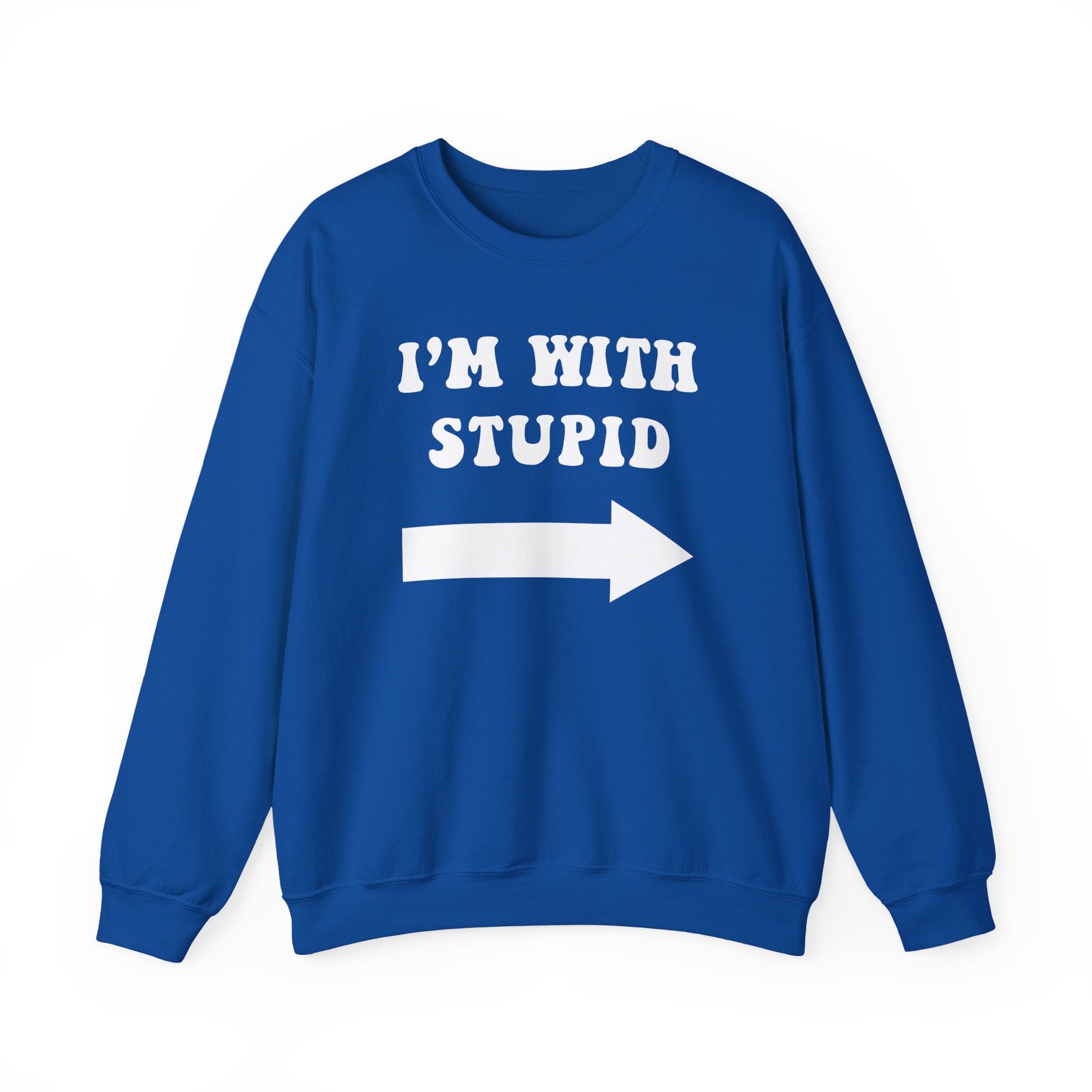 Jimmy Kimmel I'm With Stupid Unisex Heavy Blendâ„¢ Crewneck Sweatshirt