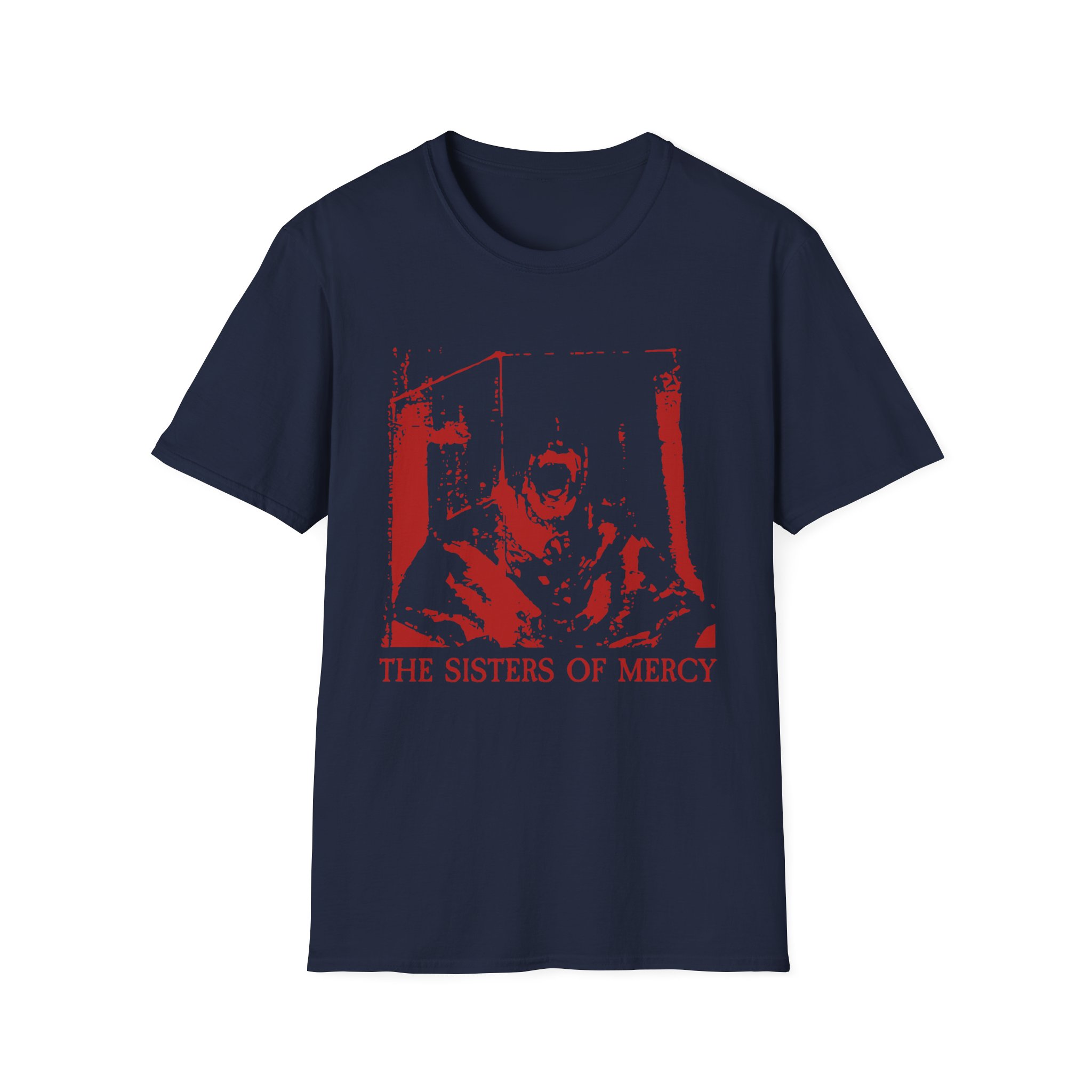 The Sisters Of Mercy Red Scream Unisex Softstyle T-Shirt