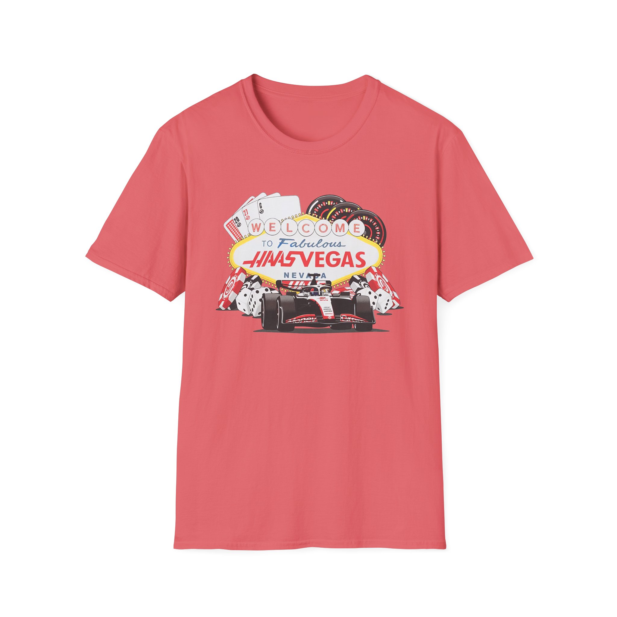 Haas F1 Las Vegas Gp Unisex Softstyle T-Shirt