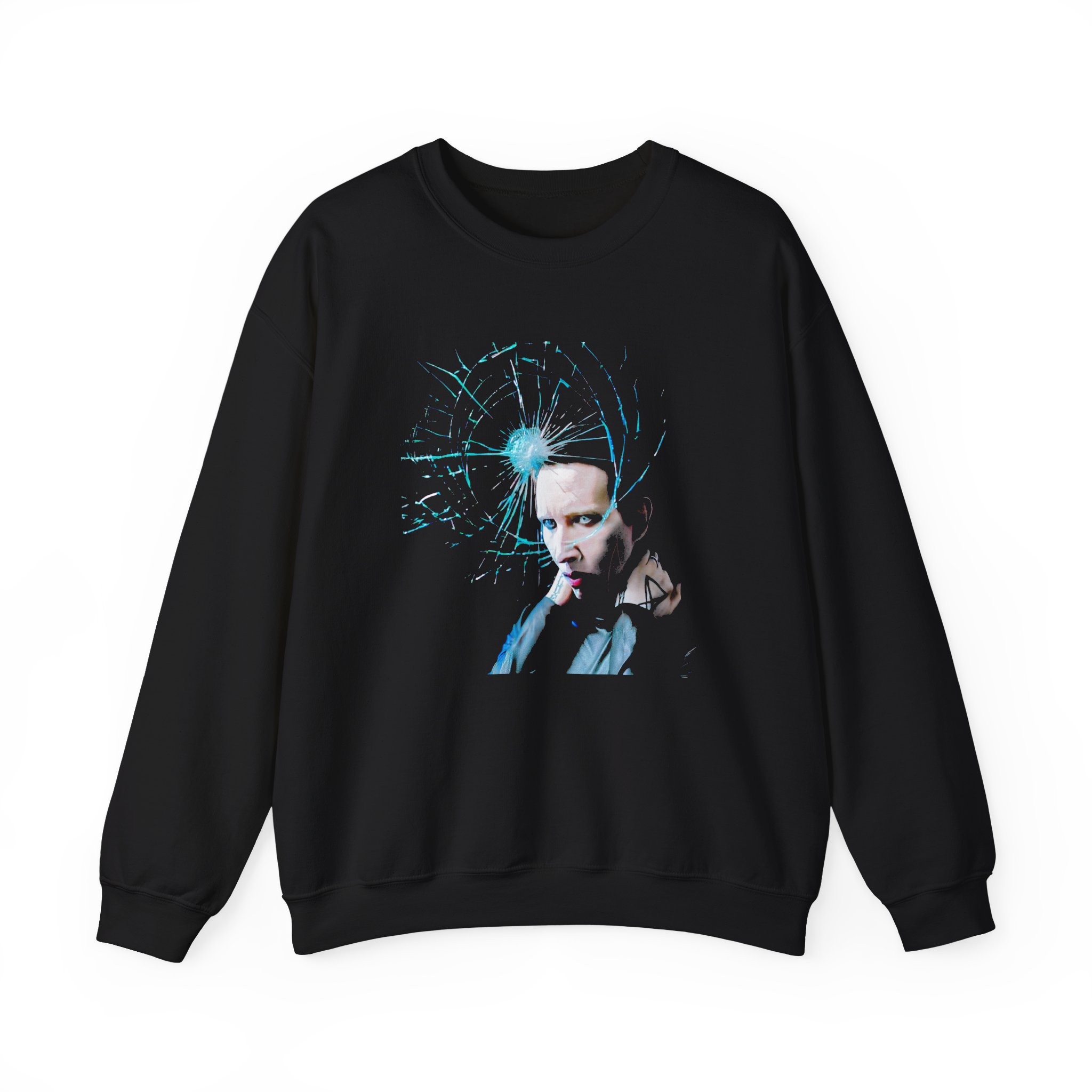 Marilyn Manson Shattered Unisex Heavy Blendâ„¢ Crewneck Sweatshirt