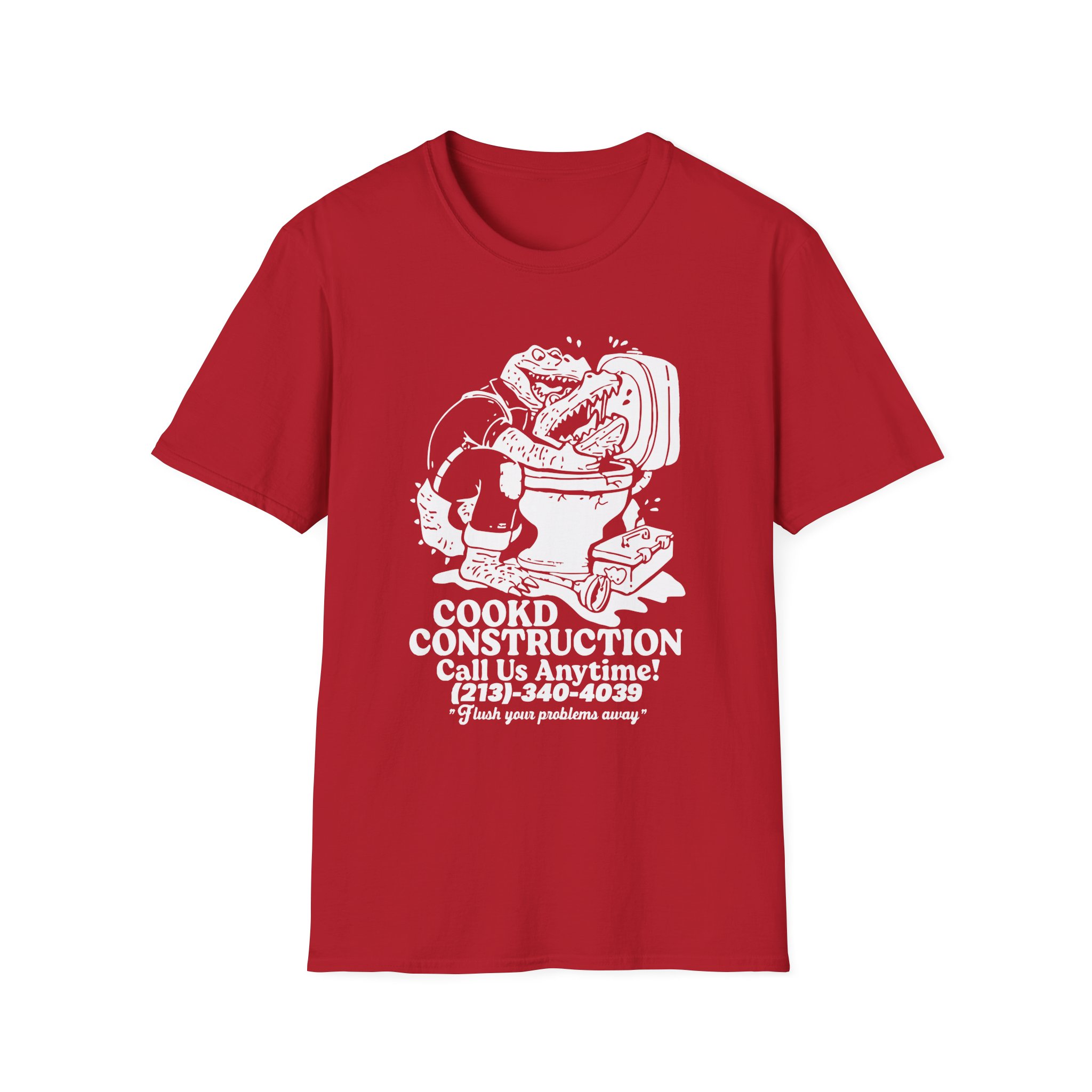 Lazarbeam Cookd Construction Call Us Anytime Unisex Softstyle T-Shirt