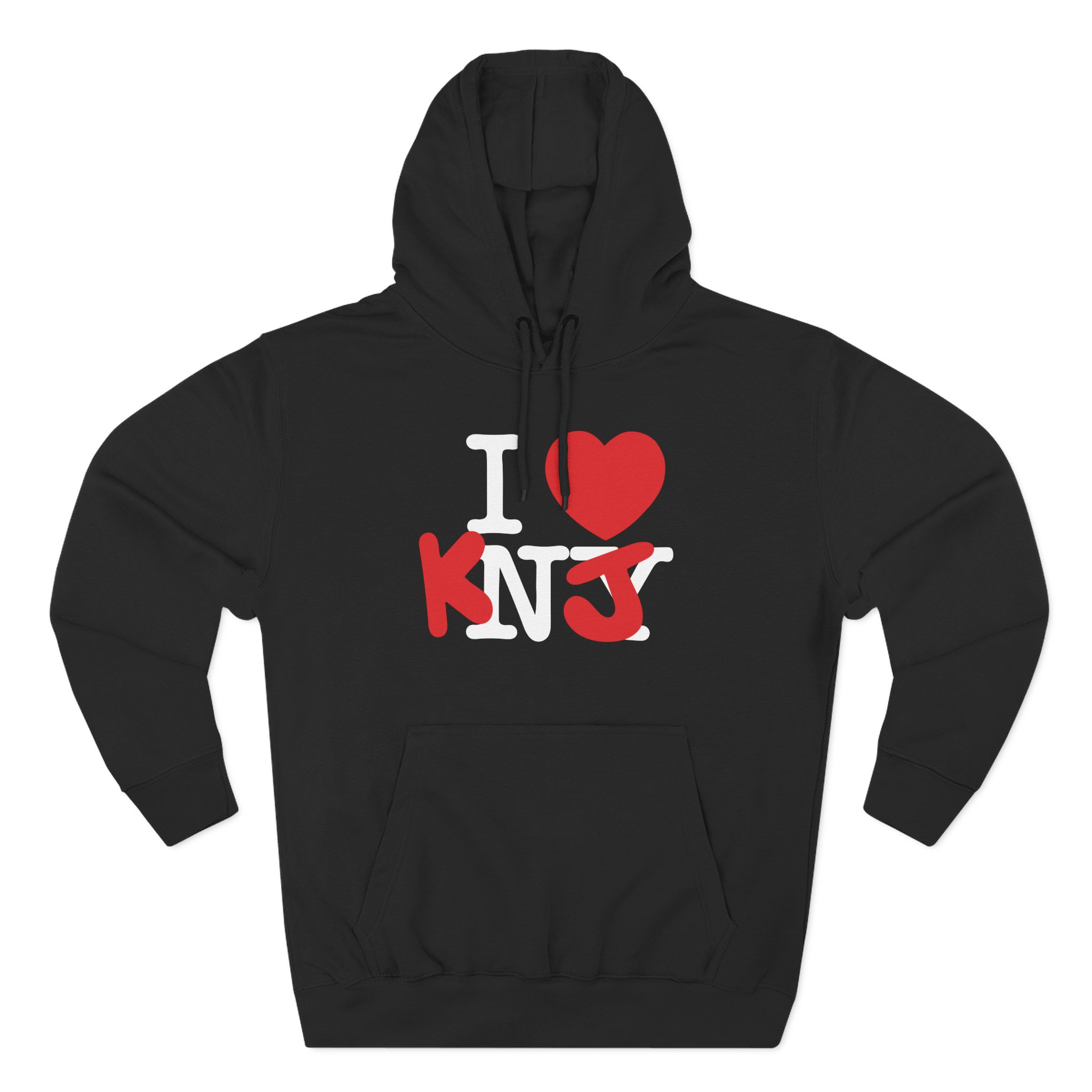 KNJ I Love Three-Panel Fleece Hoodie