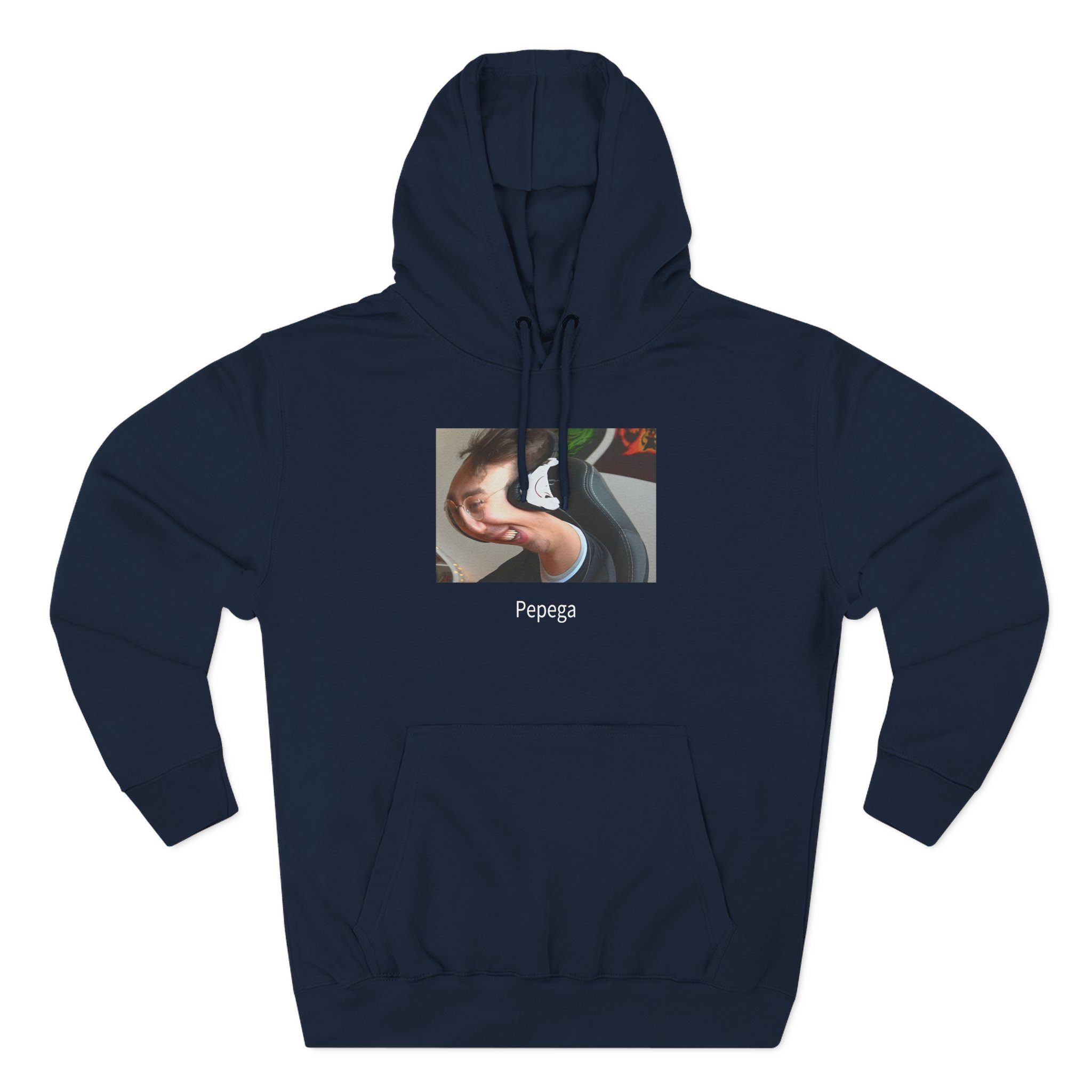 Papaplatte Pepega Three-Panel Fleece Hoodie