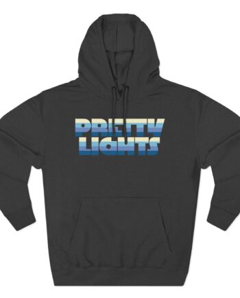 Pretty Lights Striped Logo Three-Panel Fleece Hoodie