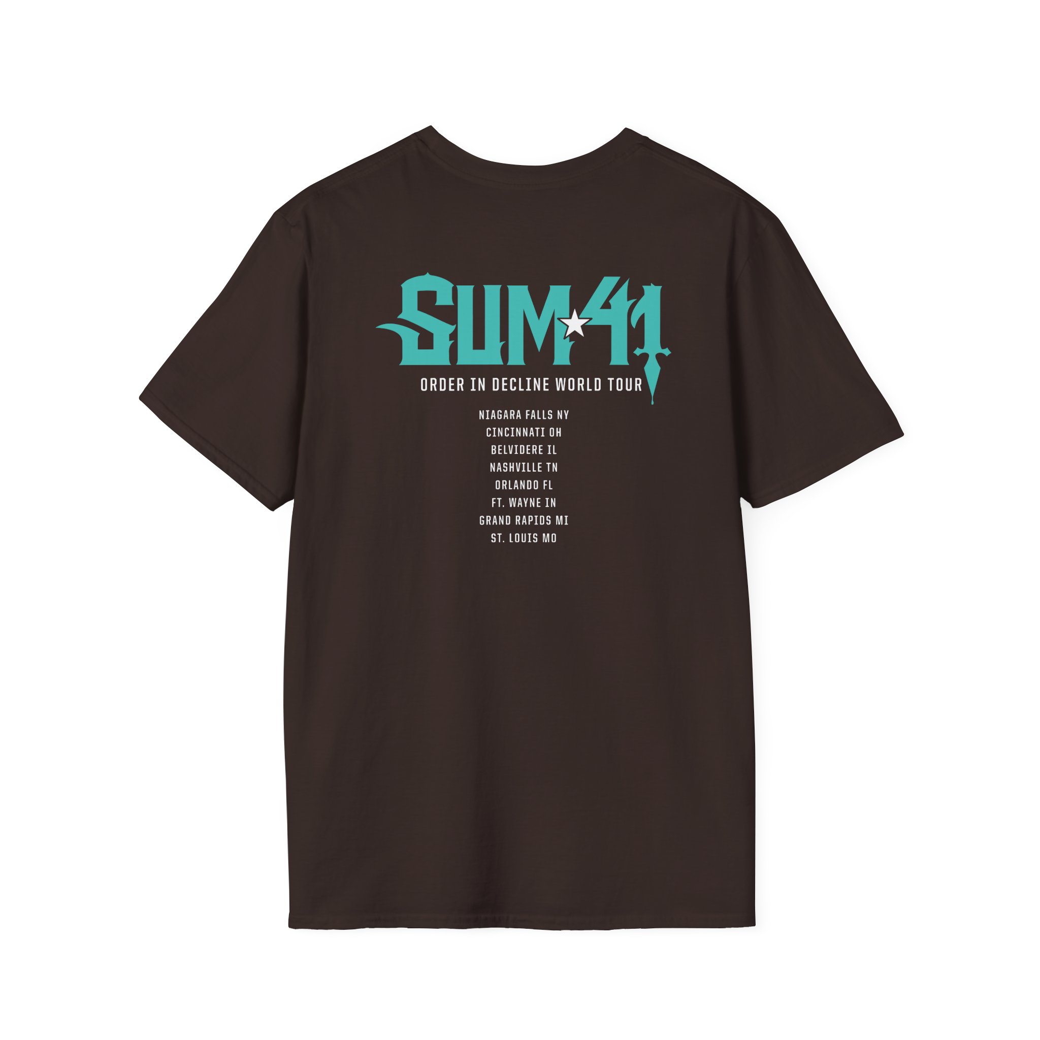 Sum 41 Order in Decline Tour Unisex Softstyle T-Shirt
