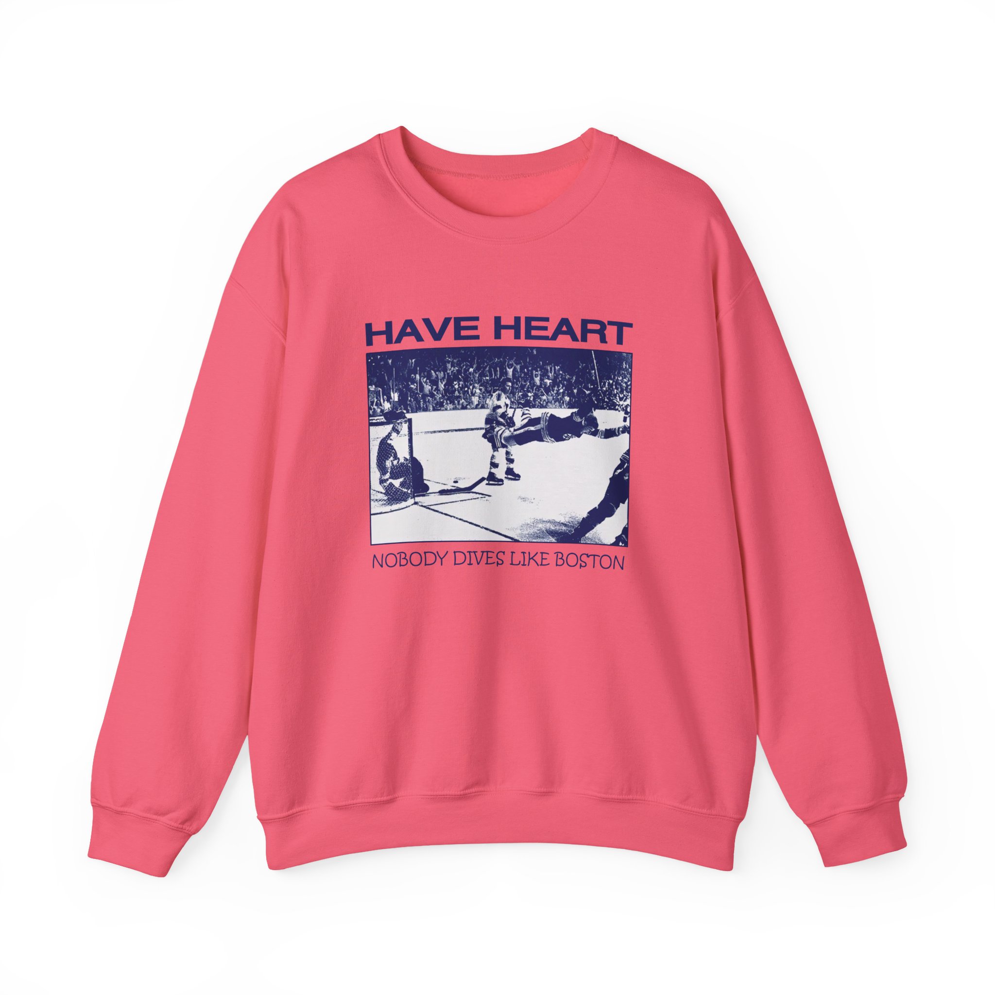 Have Heart Nobody Dives Like Boston Unisex Heavy Blendâ„¢ Crewneck Sweatshirt