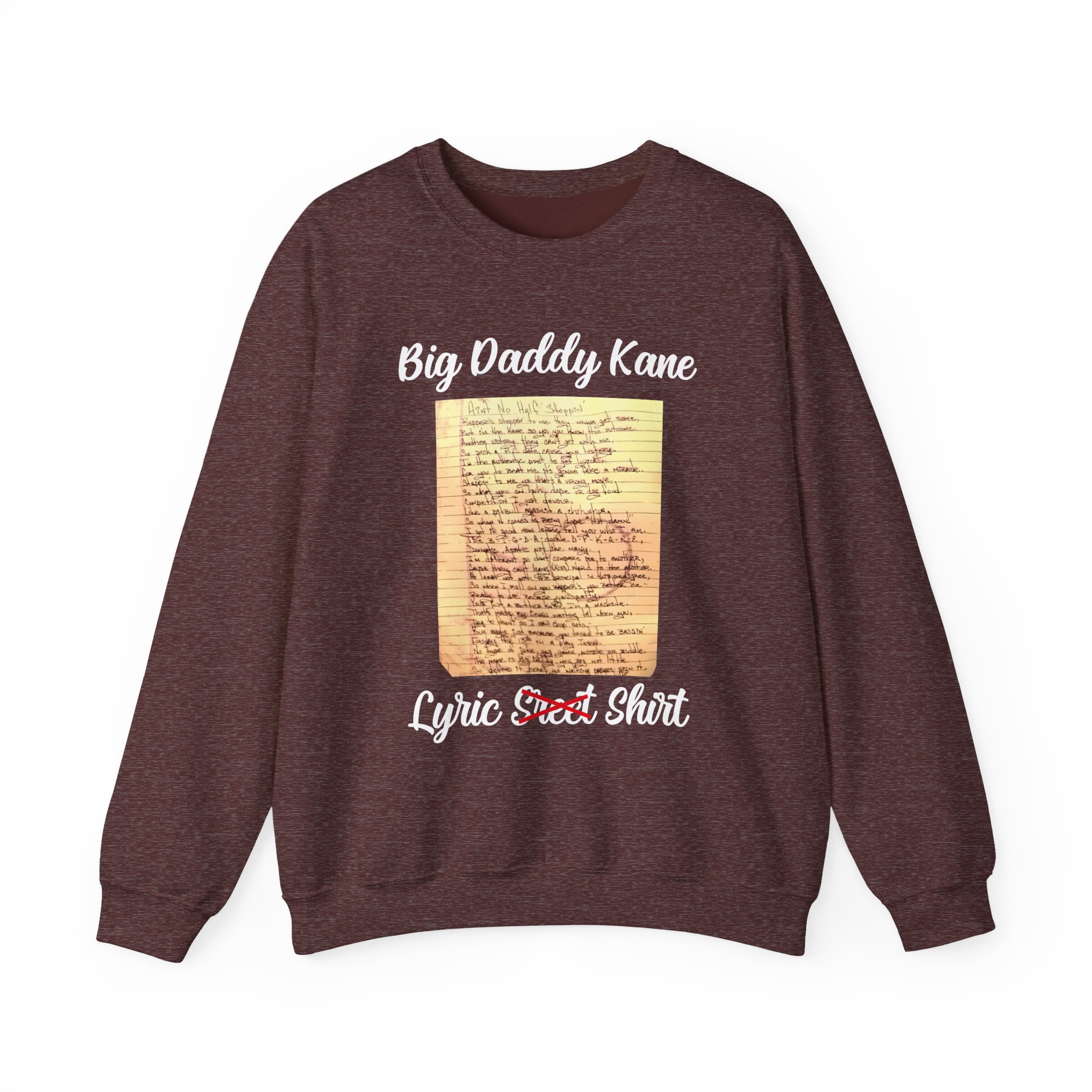 Big Daddy Kane Ain't No Half Steppin Lyric sheet Unisex Heavy Blend Crewneck Sweatshirt
