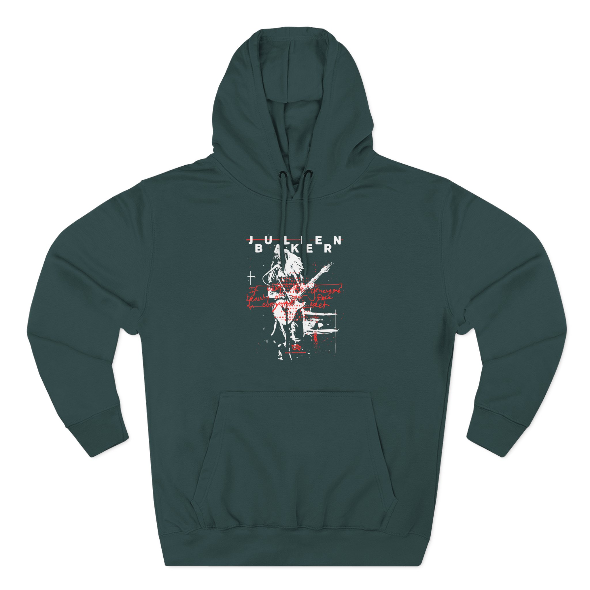 Julien Baker Live Flier Three-Panel Fleece Hoodie