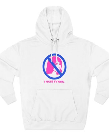 I Hate Tv Girl Three-Panel Fleece Hoodie
