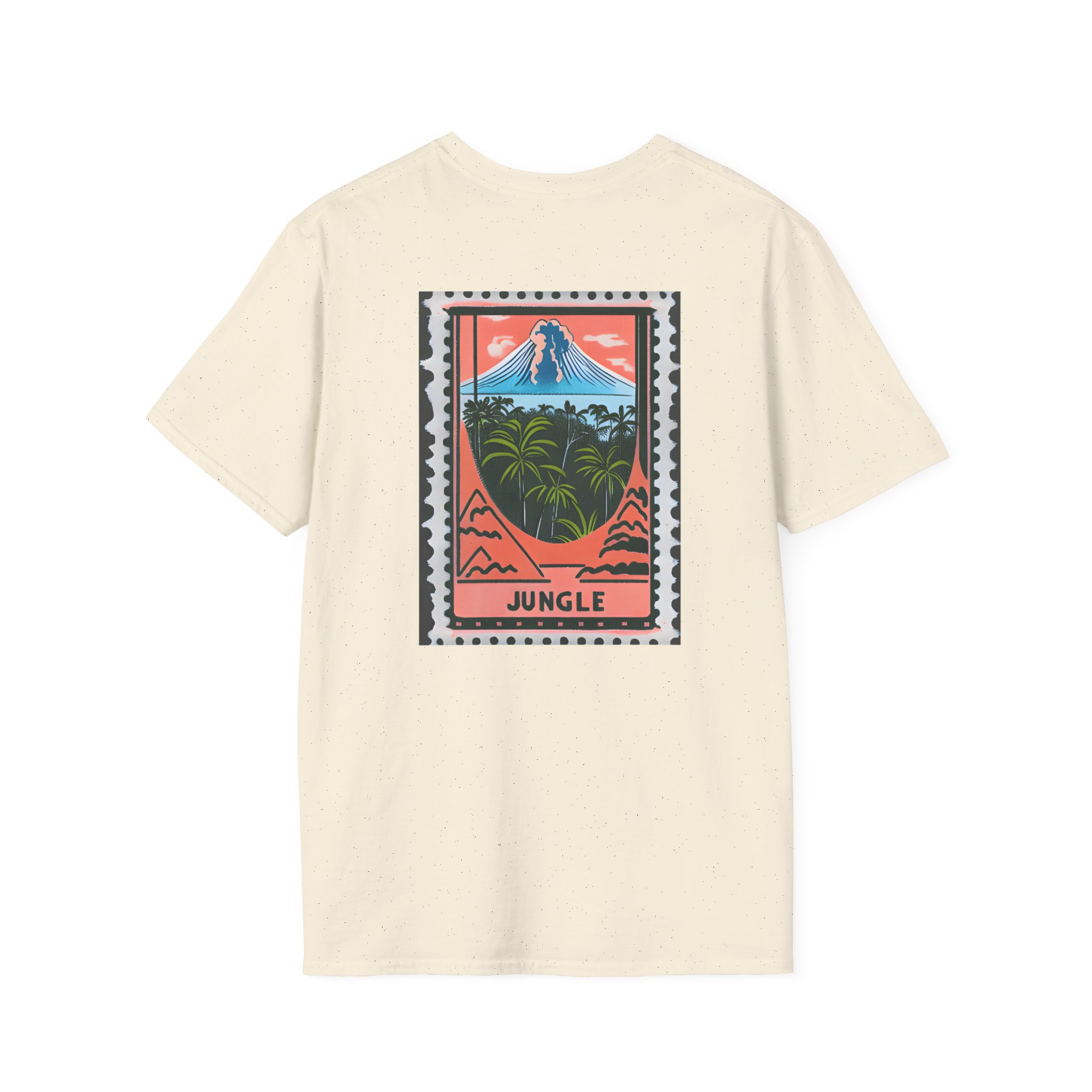 Jungle / Volcano Paradise Stamp Unisex Softstyle T-Shirt