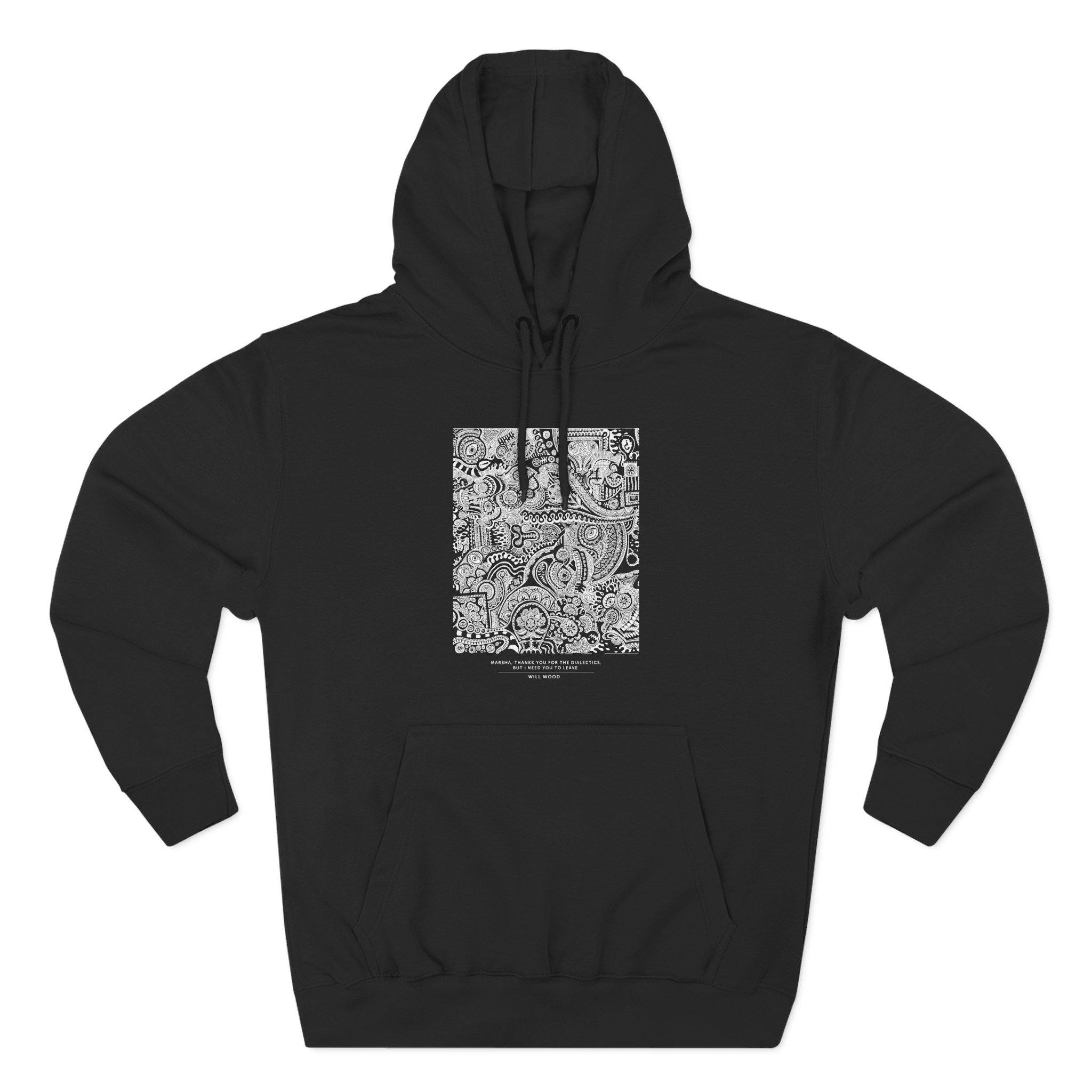 Will Wood Marsha, Thankk You... Three-Panel Fleece Hoodie