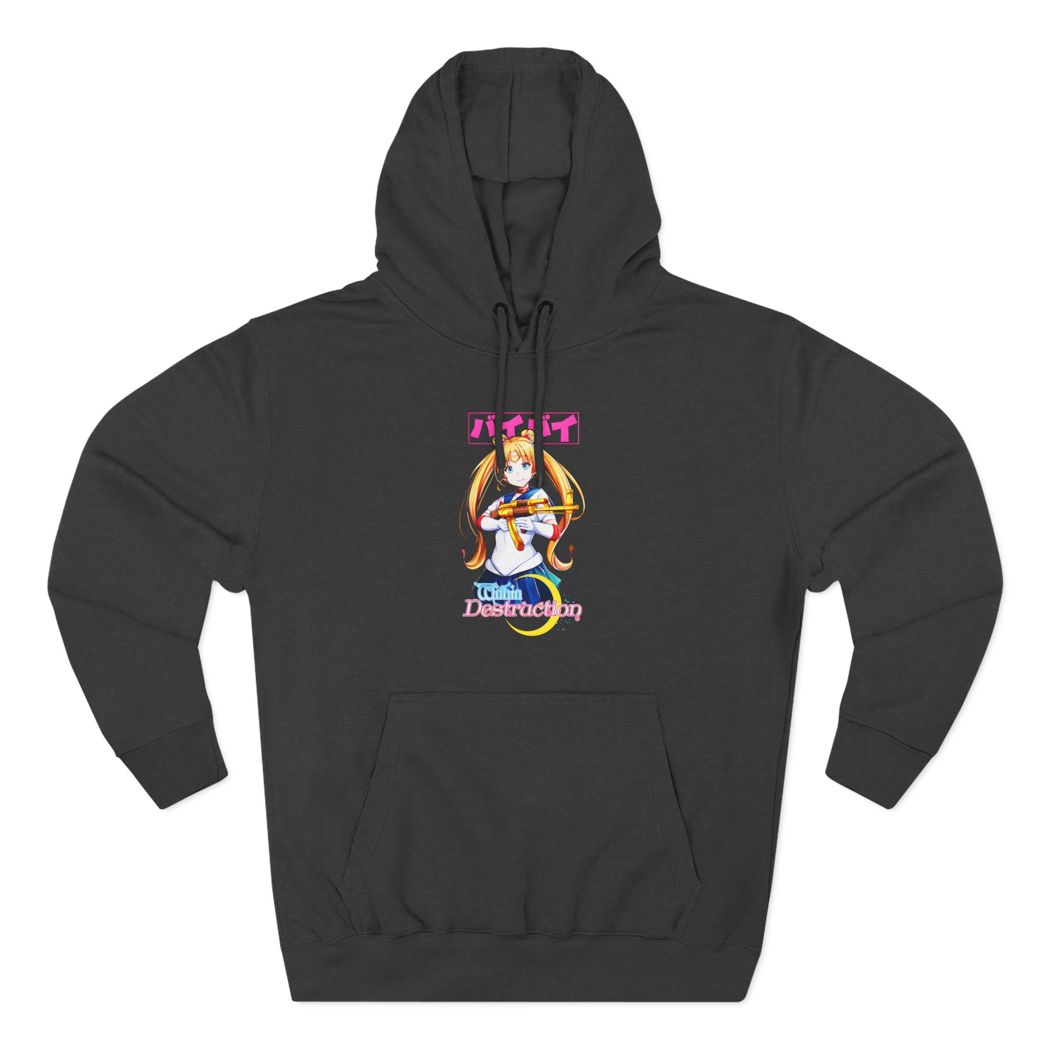 Within Destruction Sailor Moon Three-Panel Fleece Hoodie