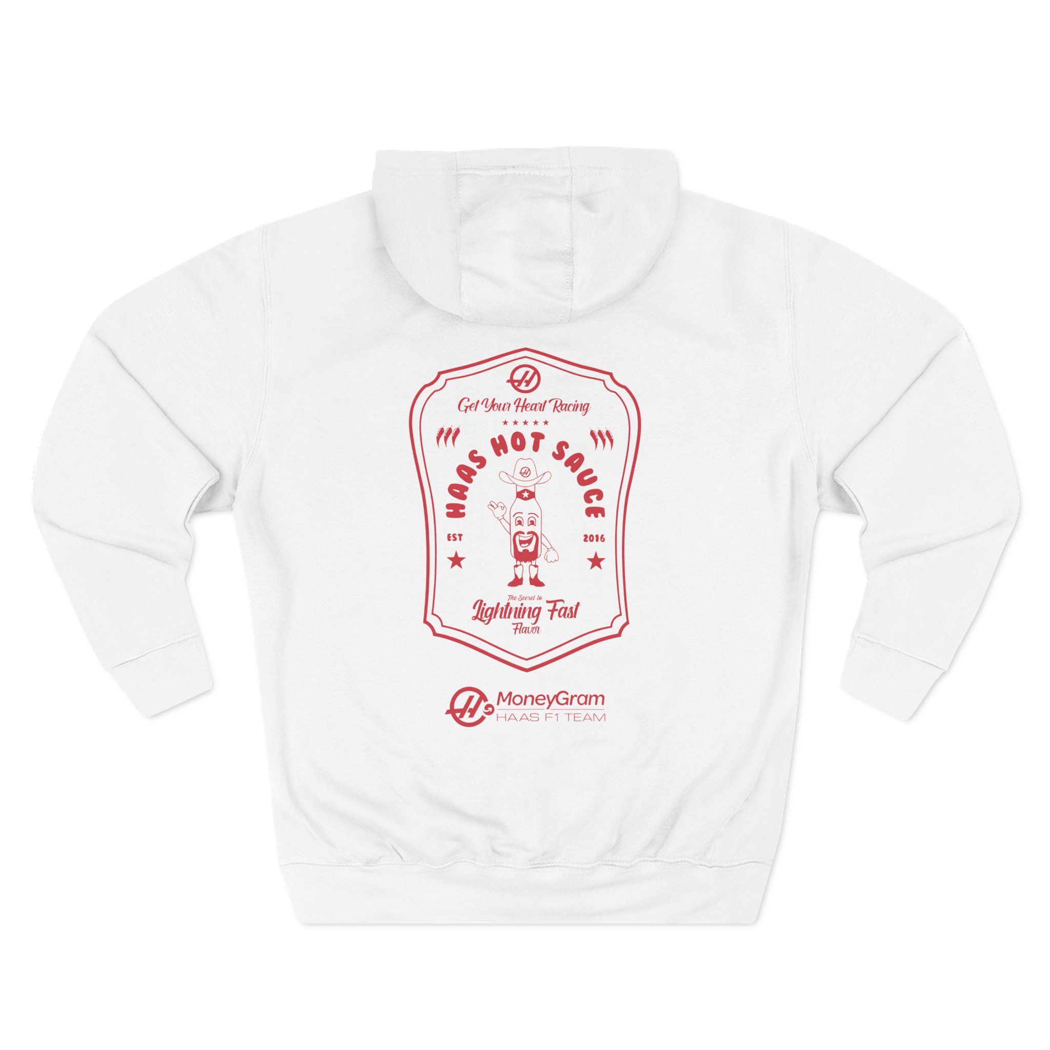 Haas F1 Hot Sauce Three-Panel Fleece Hoodie