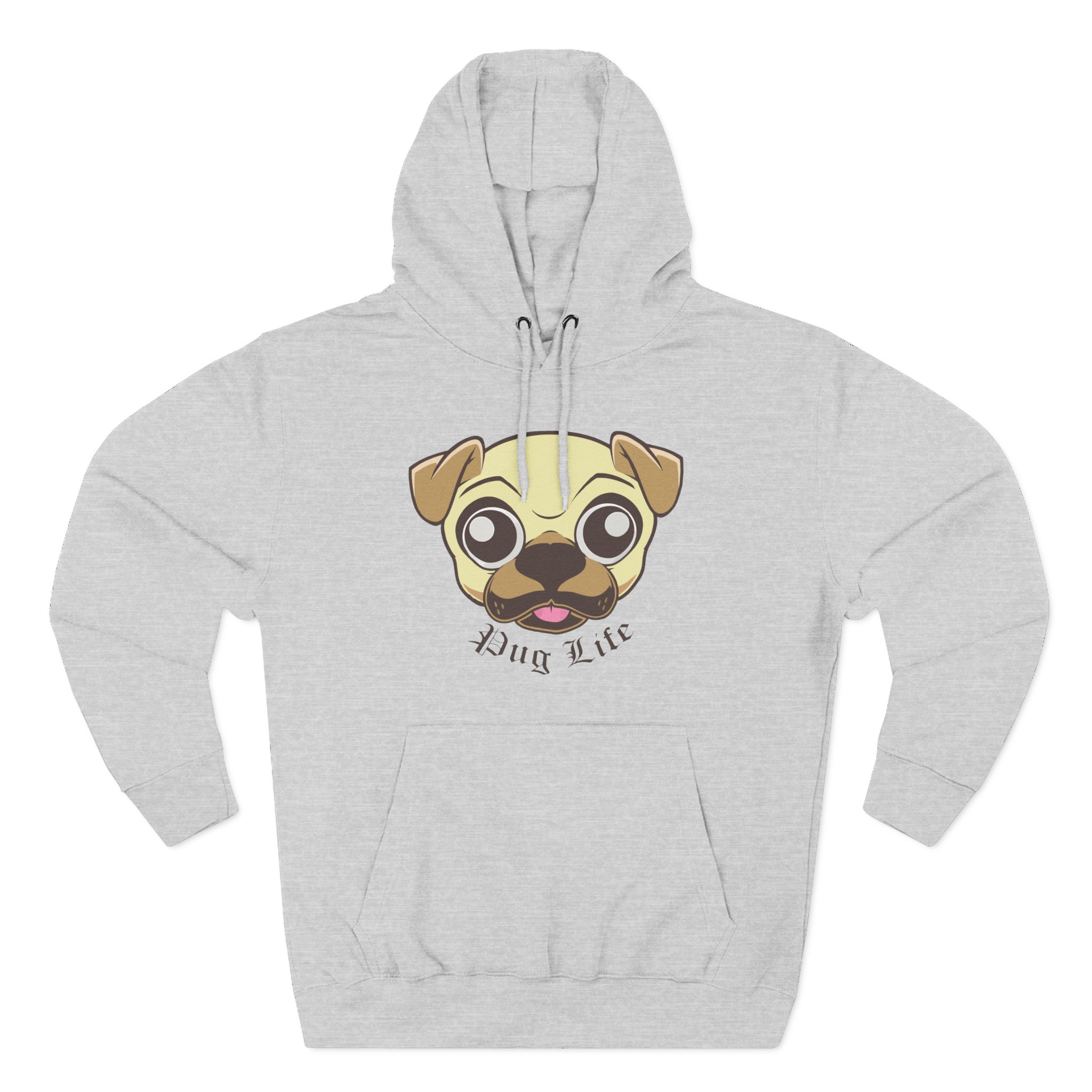 Morgz Pug Life Three-Panel Fleece Hoodie