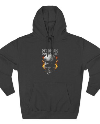 Breaking Benjamin Fire Skull Three-Panel Fleece Hoodie