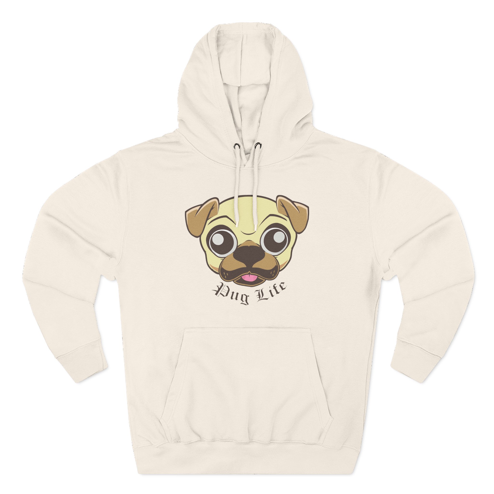 Morgz Pug Life Three-Panel Fleece Hoodie