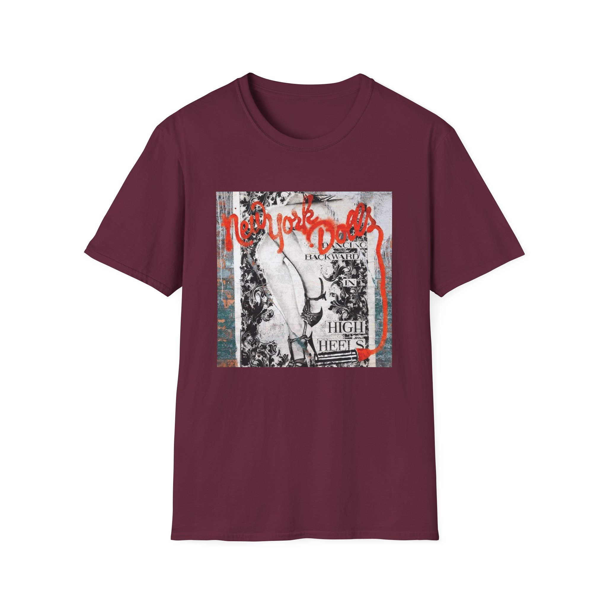 New York Dolls Dancing Backward Album Unisex Softstyle T-Shirt