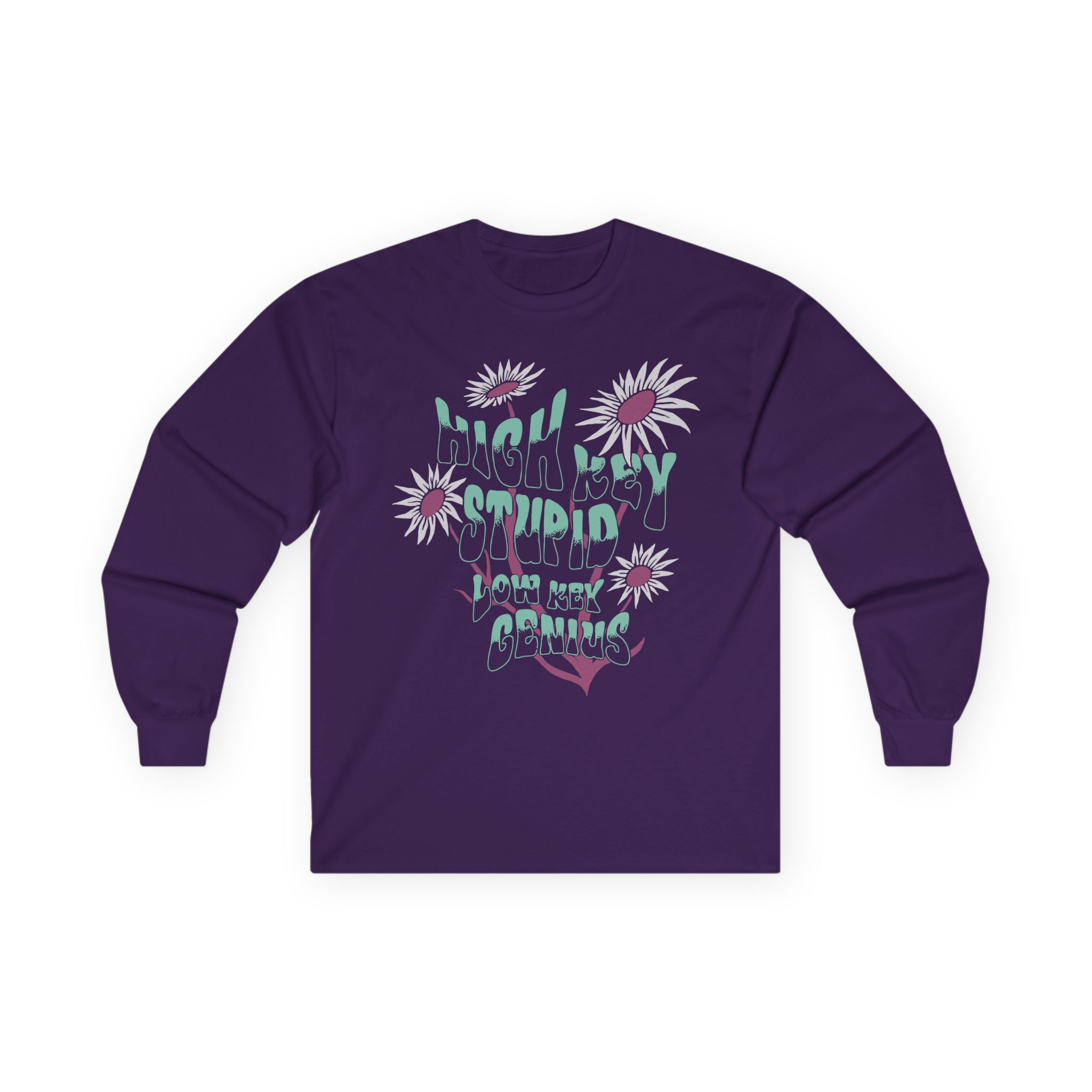 Kallmekris High Key Stupid Low Key Genius Unisex Ultra Cotton Long Sleeve Tee