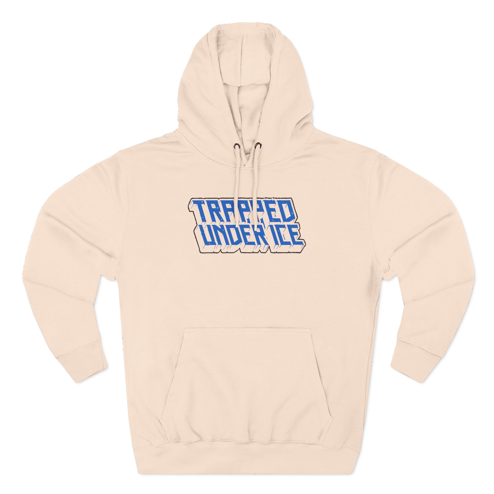 Trapped Under Ice Stacked 3d Logo Three-Panel Fleece Hoodie