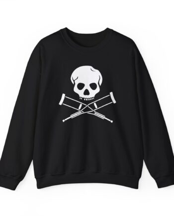 Jackass Skull and Crutches Unisex Heavy Blend™ Crewneck Sweatshirt