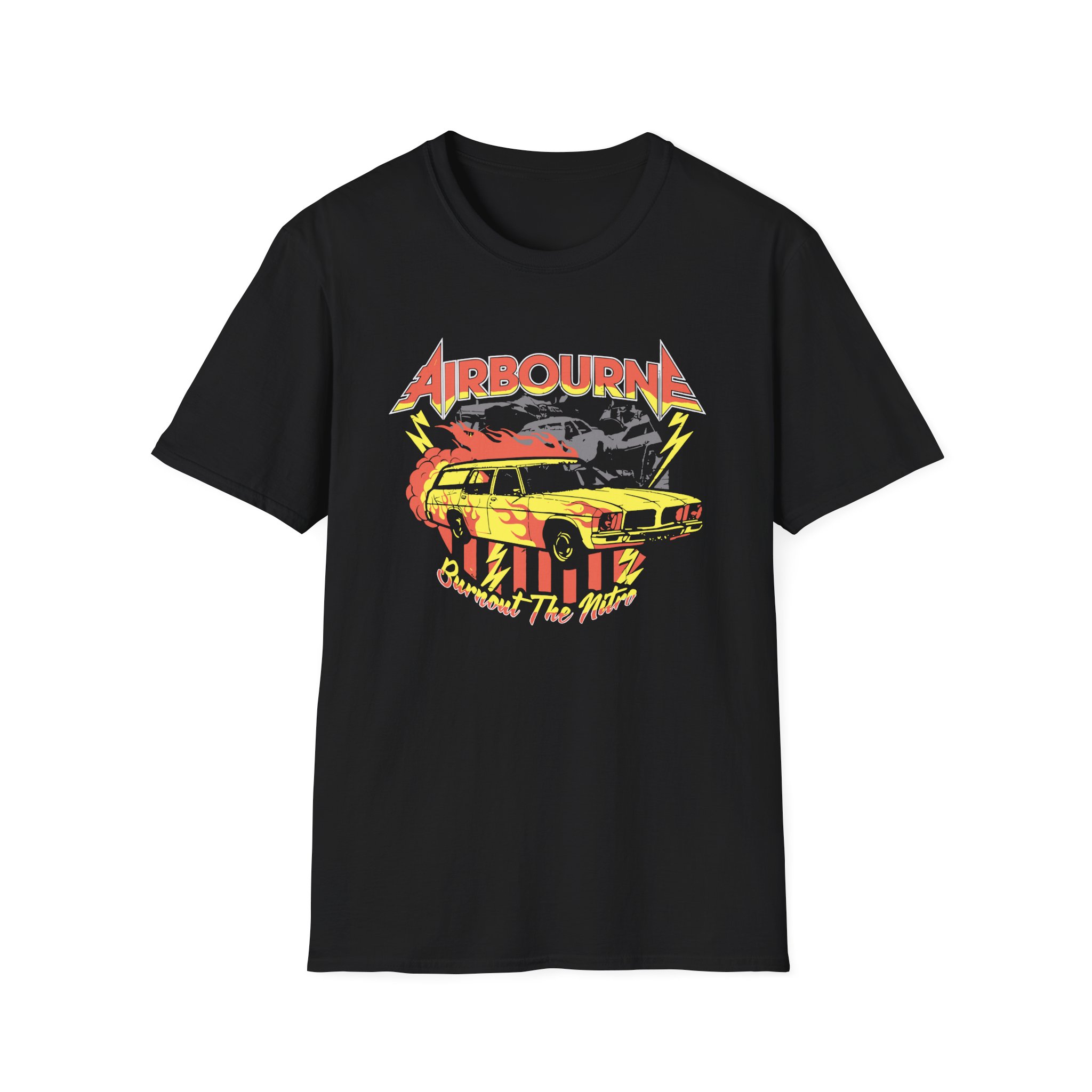 Airbourne Burnout the Nitro Unisex Softstyle T-Shirt